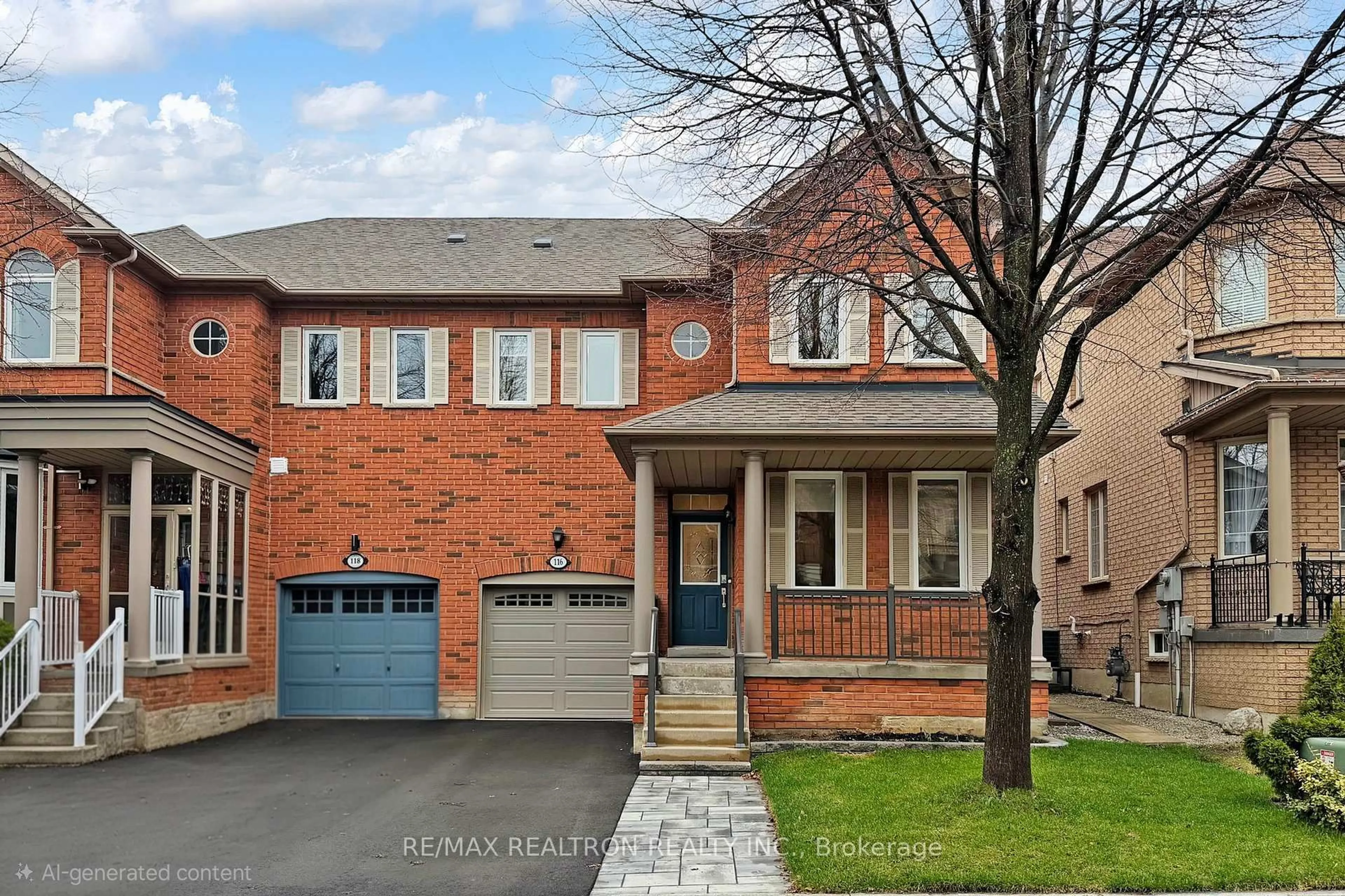 Home with brick exterior material, street for 116 Southbrook Cres, Markham Ontario L6C 2H5