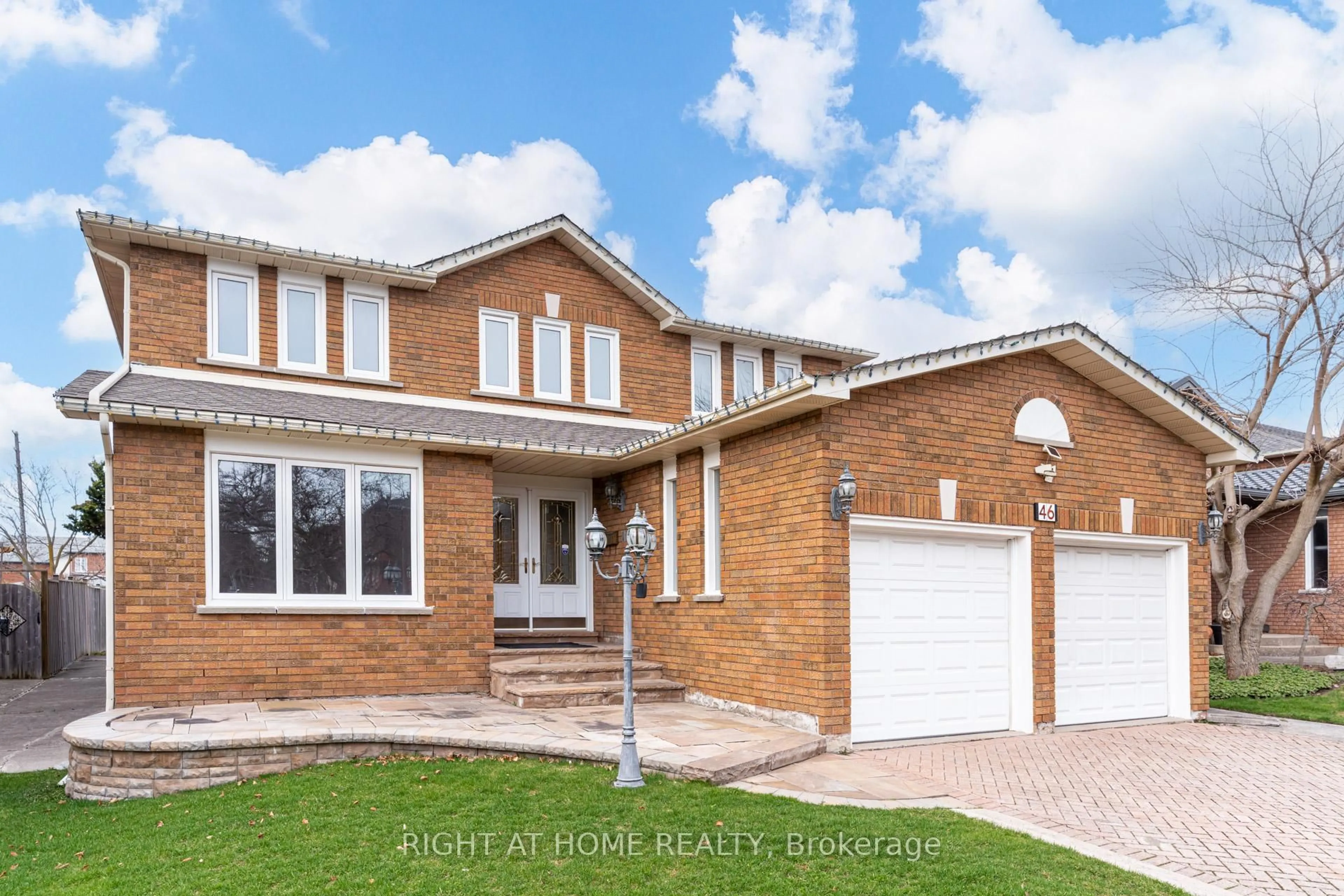 Home with brick exterior material, street for 46 Hewlett Cres, Markham Ontario L3P 7J8