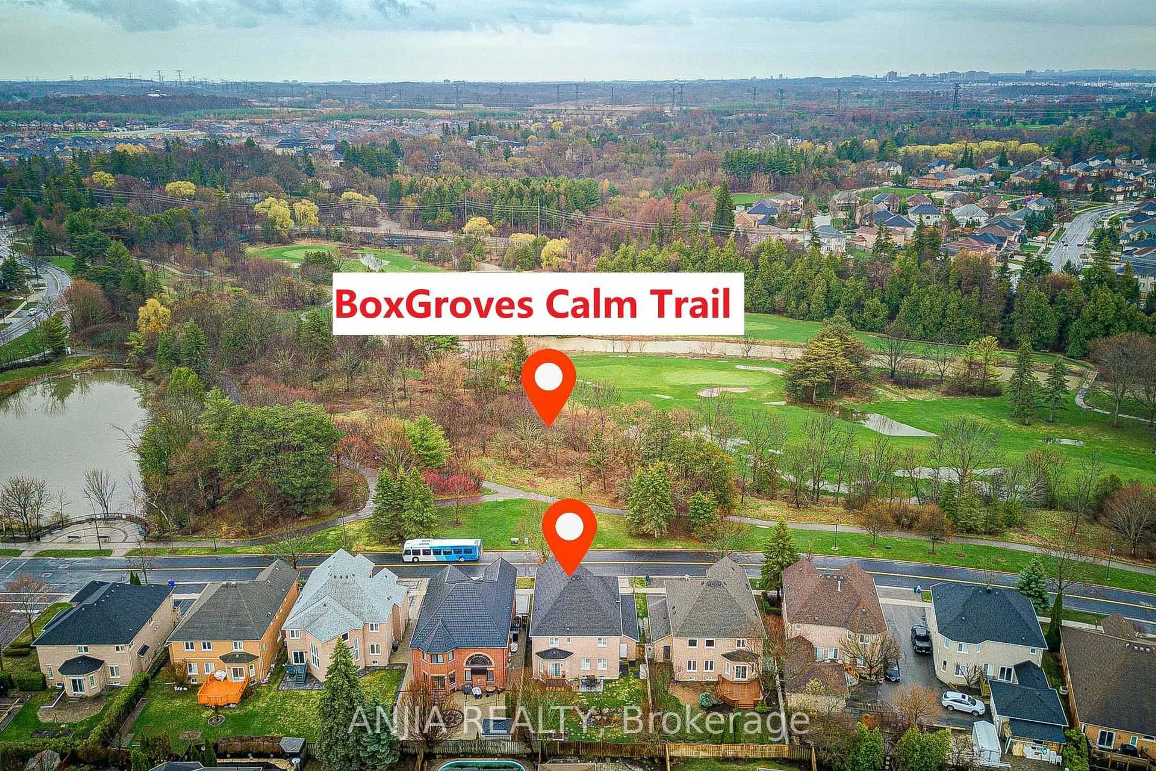A pic from outside/outdoor area/front of a property/back of a property/a pic from drone, forest/trees view for 89 Rouge Bank Dr, Markham Ontario L3S 4B6