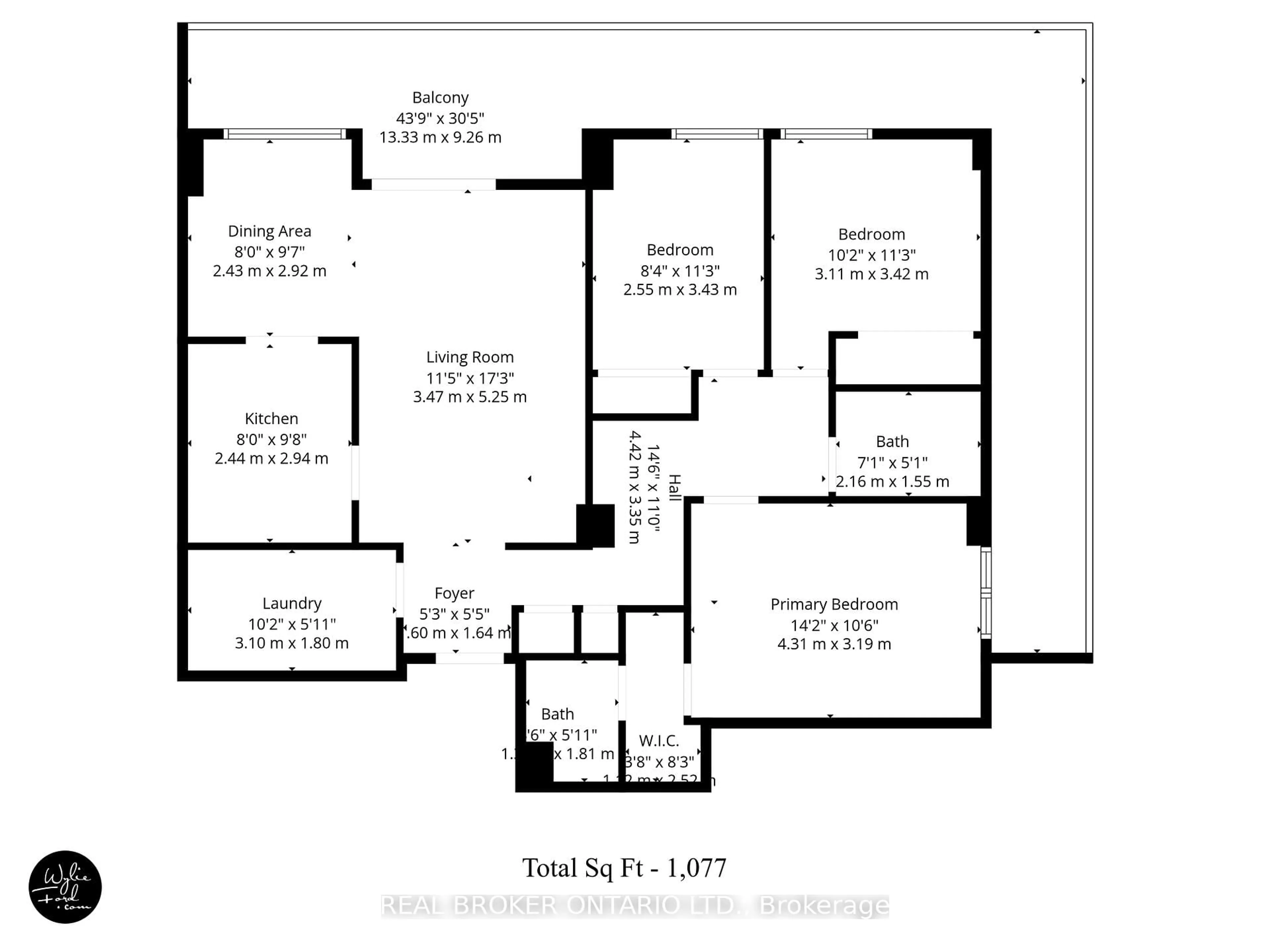 Floor plan for 80 Inverlochy Blvd #901, Markham Ontario L3T 4P3