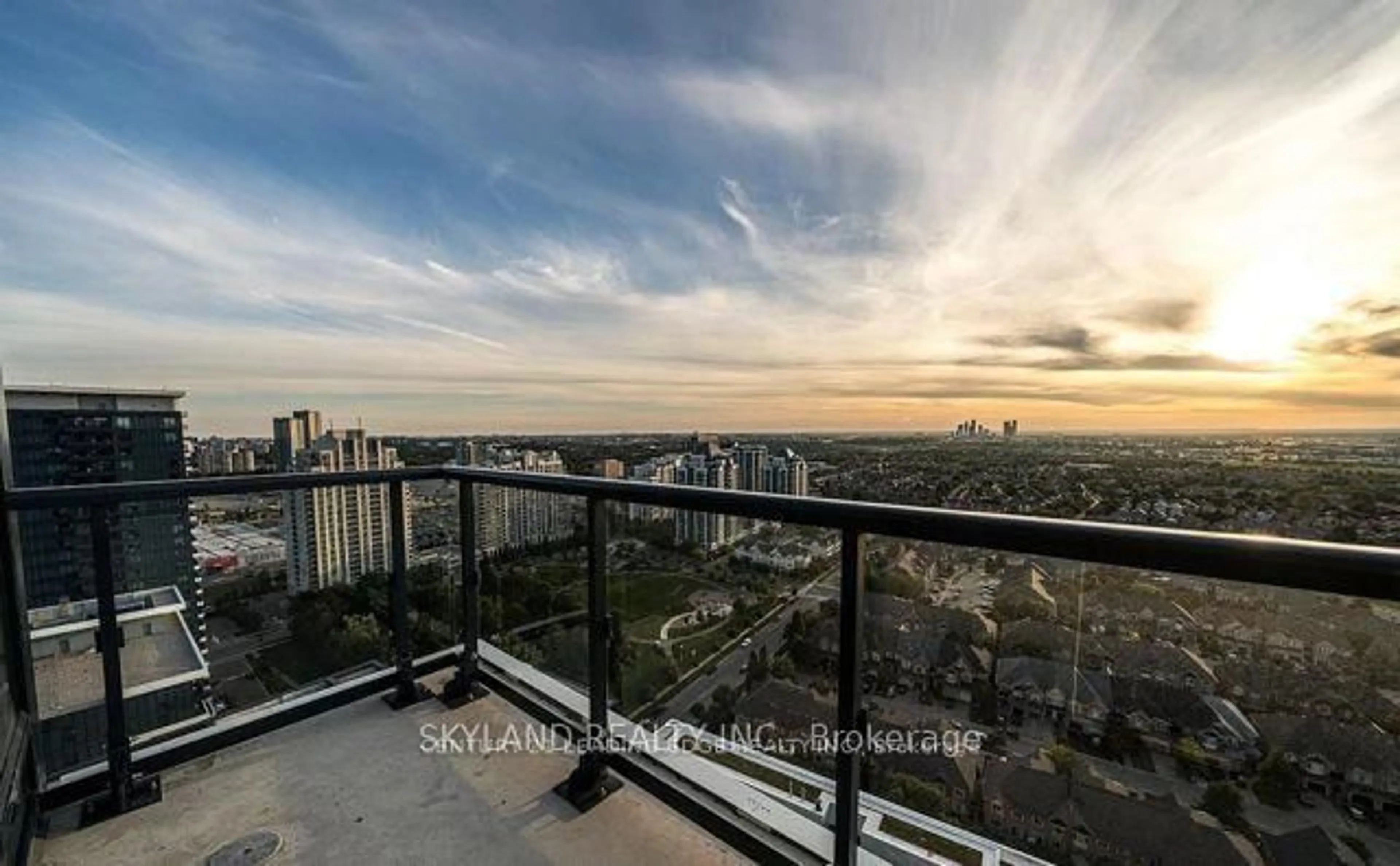 Balcony in the apartment, city buildings view from balcony for 7950 Bathurst St #2503, Vaughan Ontario L4J 0L4