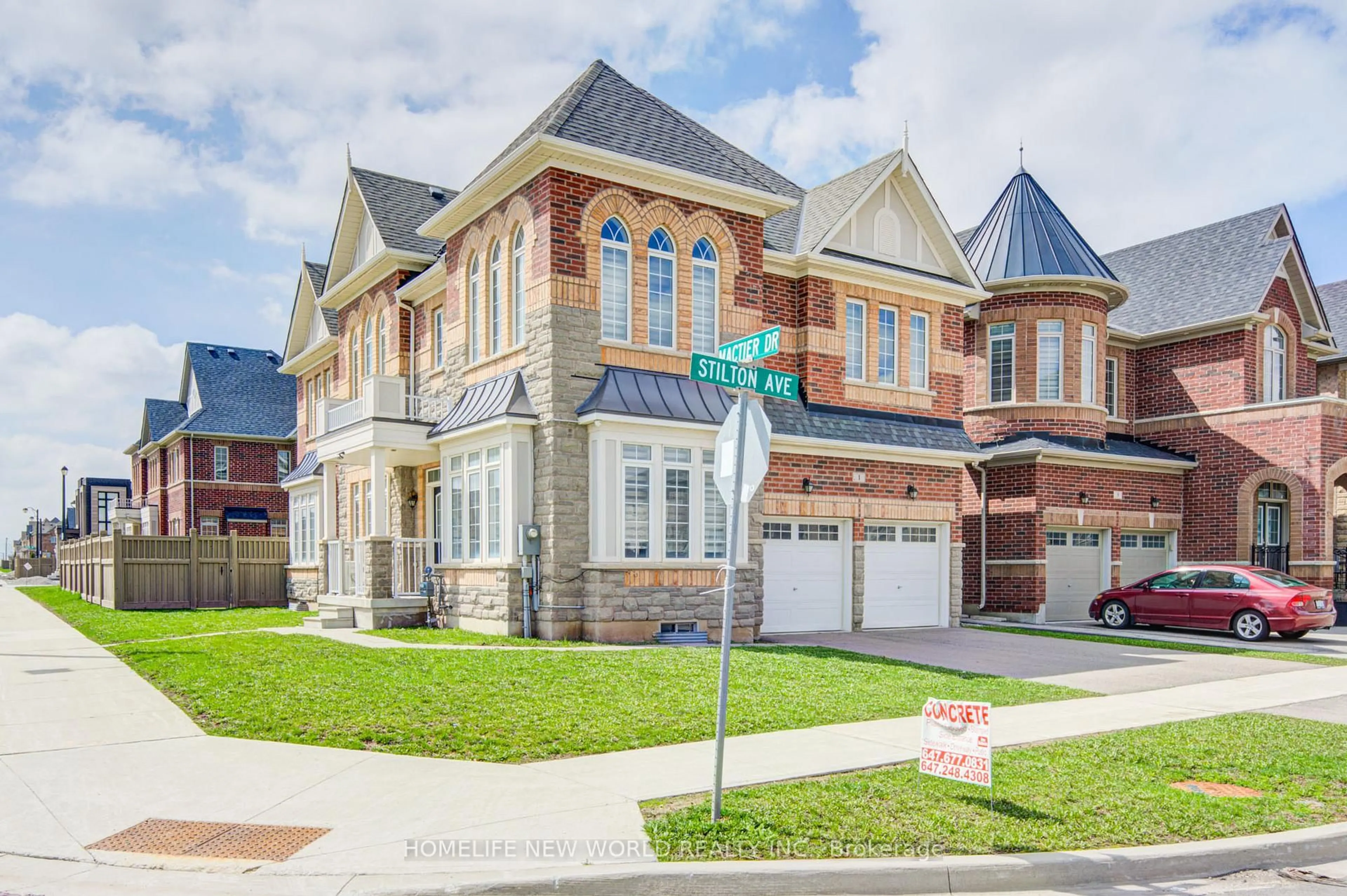 Home with brick exterior material, street for 1 Stilton Ave, Vaughan Ontario L4H 5B9