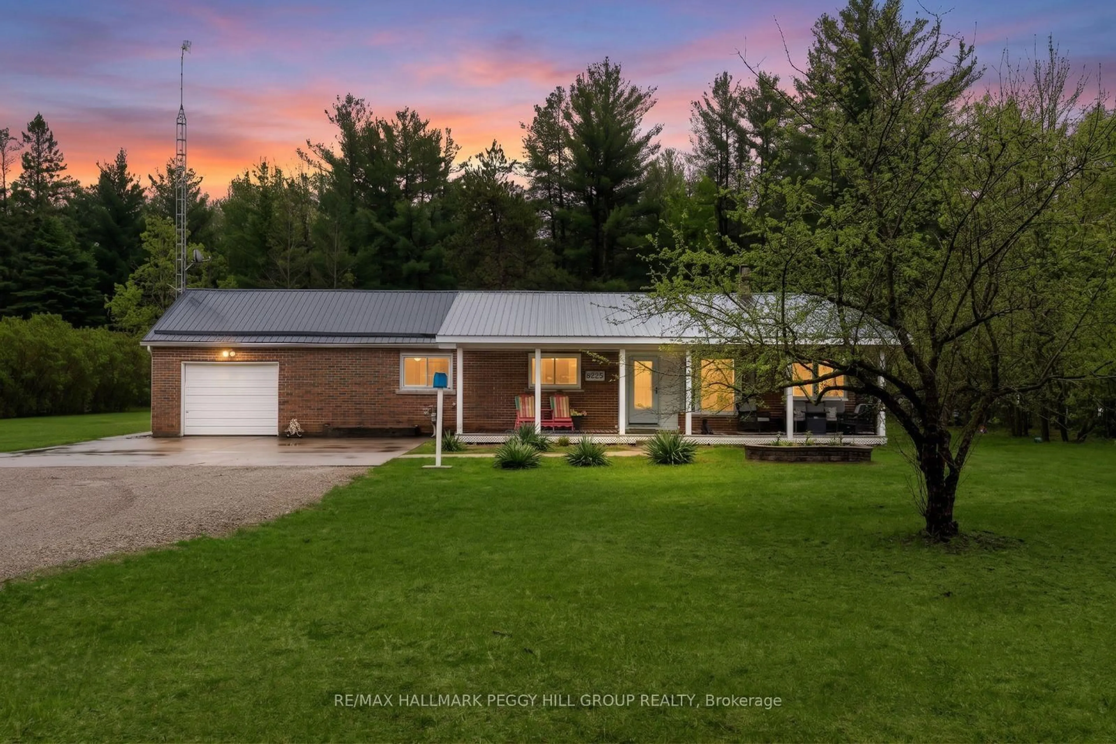 A pic from outside/outdoor area/front of a property/back of a property/a pic from drone, street for 8225 Main Street Lisle, Adjala-Tosorontio Ontario L0M 1M0