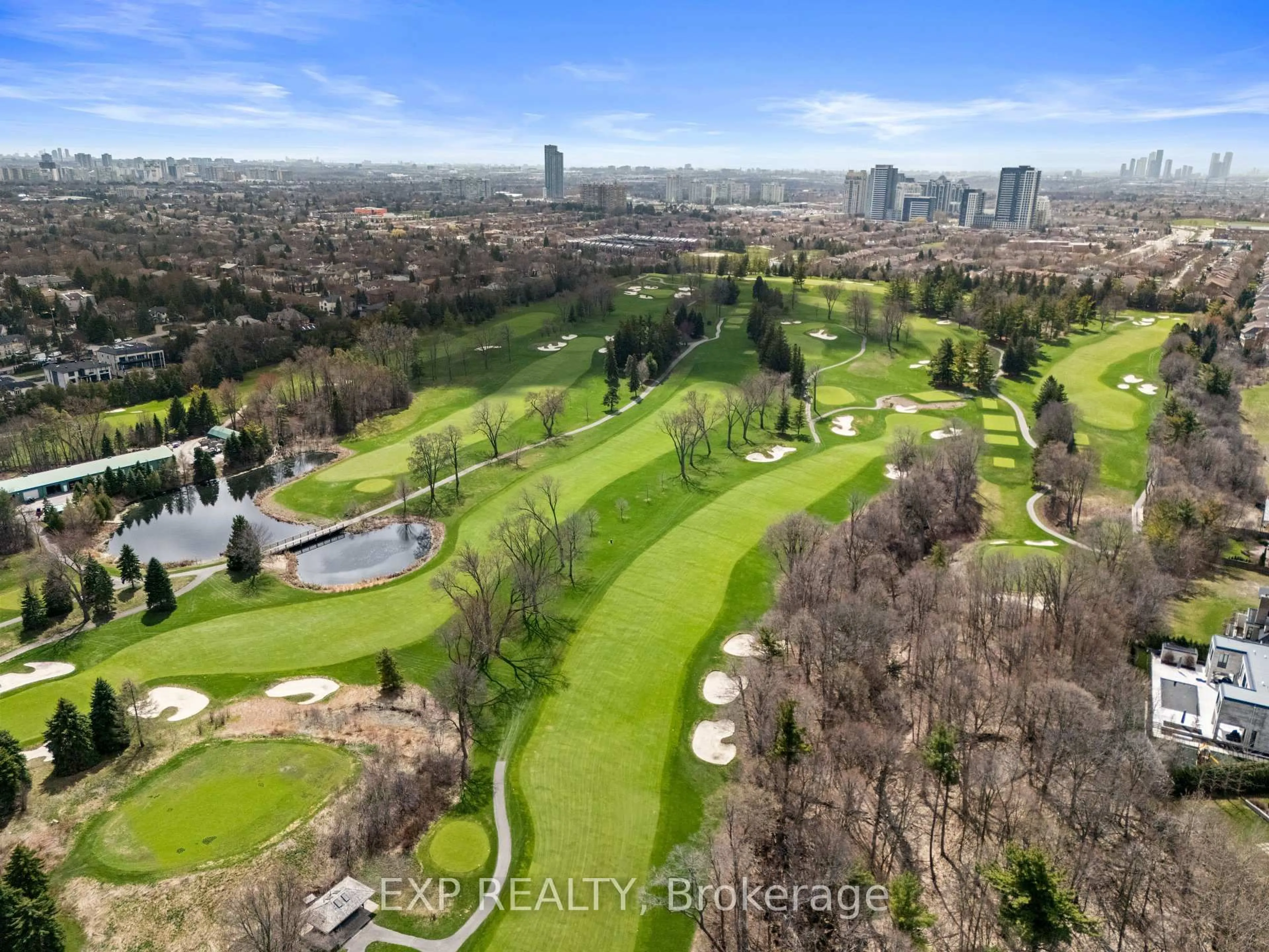 A pic from outside/outdoor area/front of a property/back of a property/a pic from drone, city buildings view from balcony for 129 Rose Green Dr, Vaughan Ontario L4J 4R6