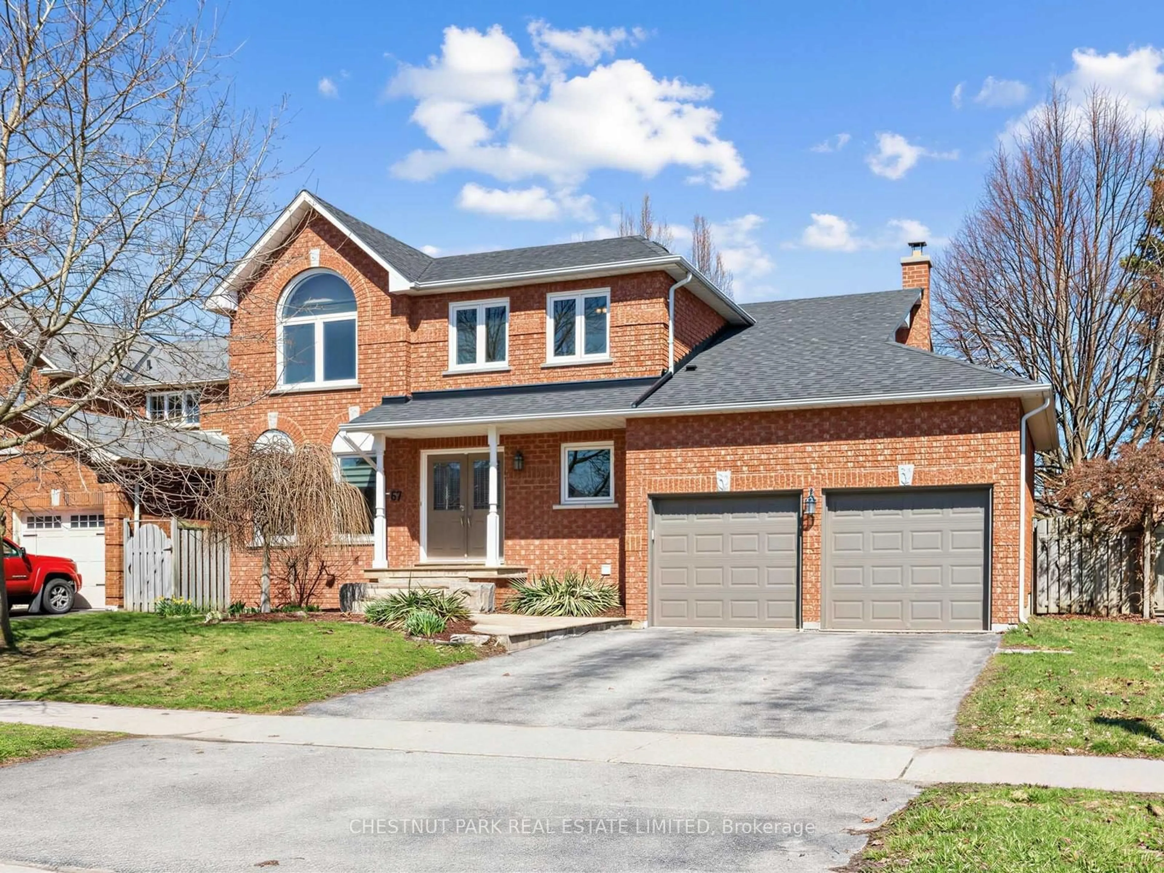 Home with brick exterior material, street for 67 Barton Lane, Uxbridge Ontario L9P 1W2