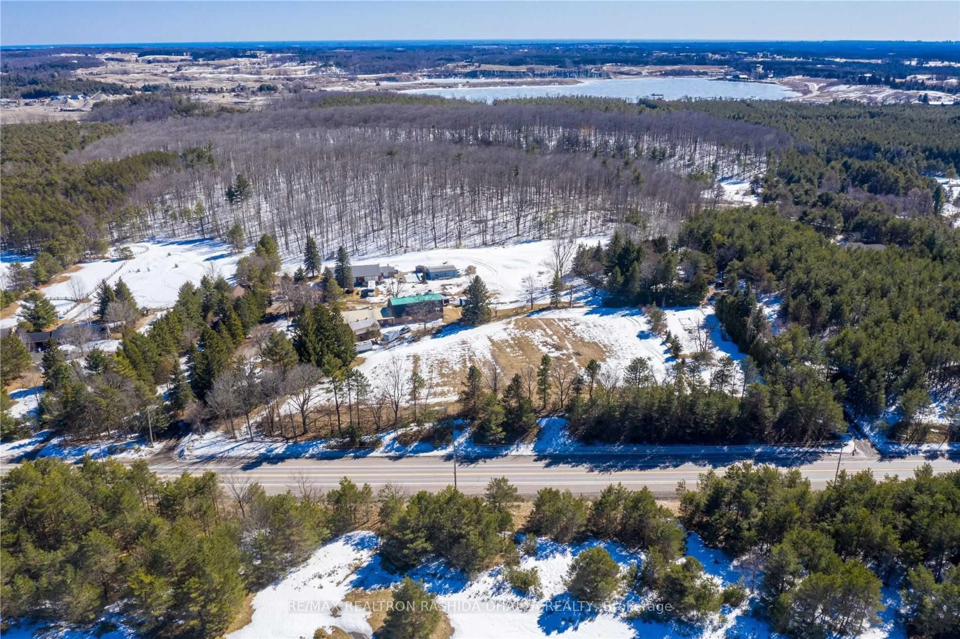 A pic from outside/outdoor area/front of a property/back of a property/a pic from drone, forest/trees view for 443 Regional Rd 21, Uxbridge Ontario L0C 1A0