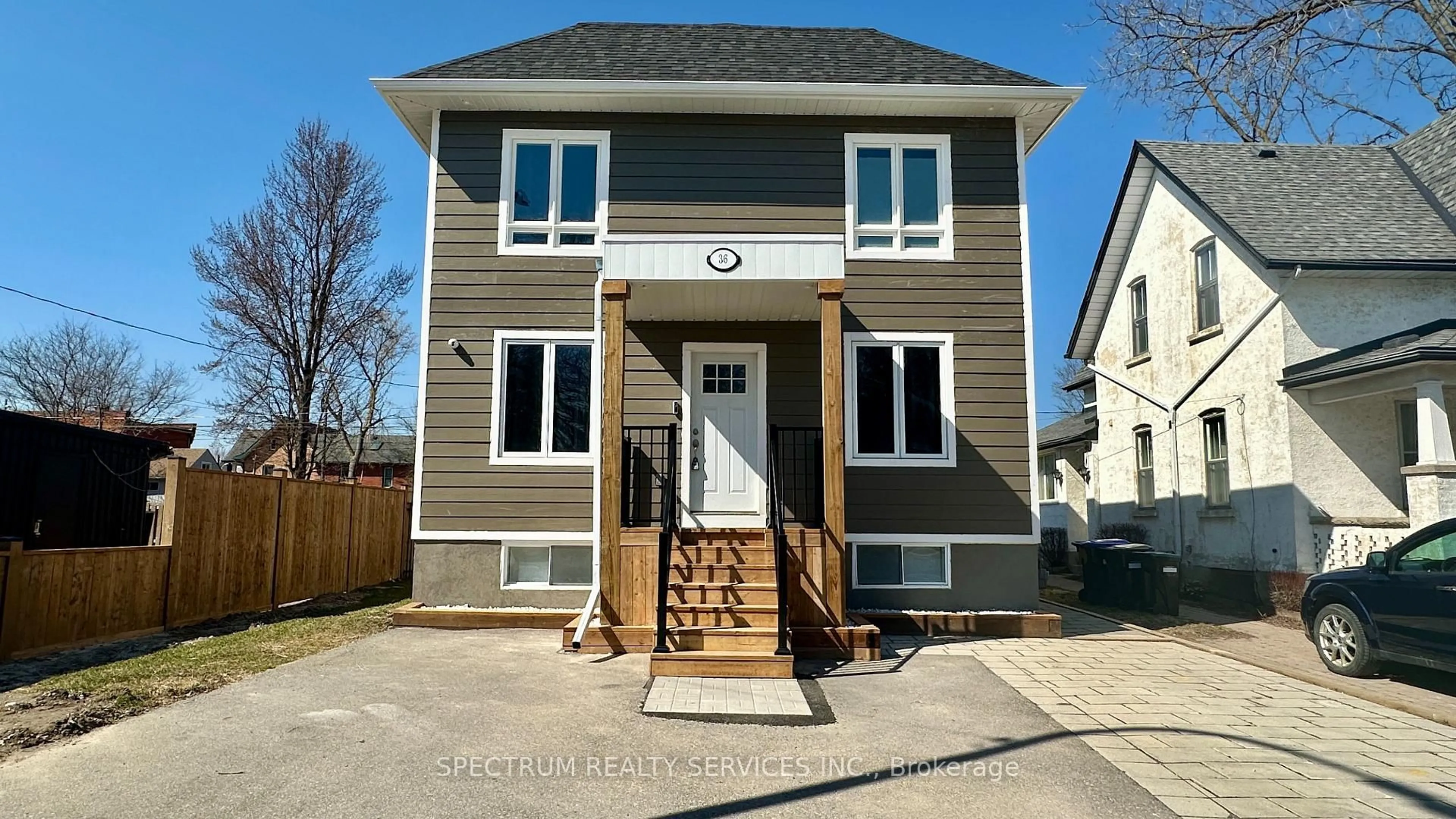 Home with vinyl exterior material, street for 36 Queen St, New Tecumseth Ontario L0G 1W0