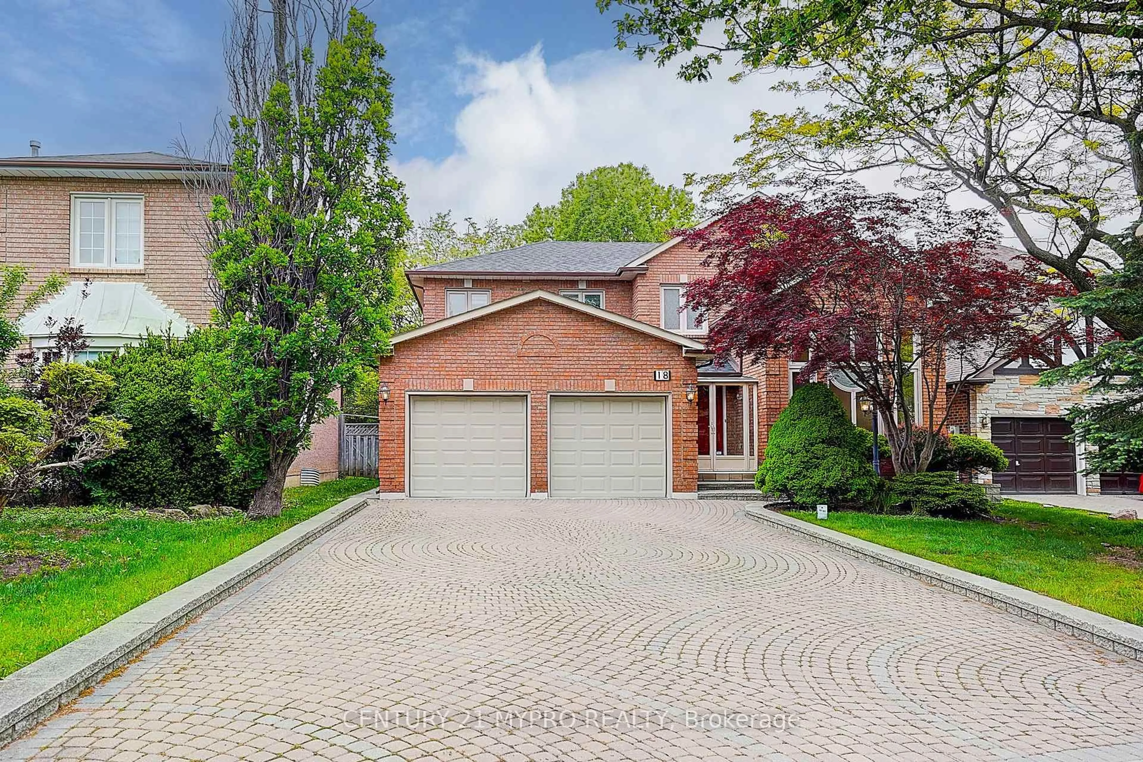 Home with brick exterior material, street for 18 Cygnus Dr, Richmond Hill Ontario L4C 8P2