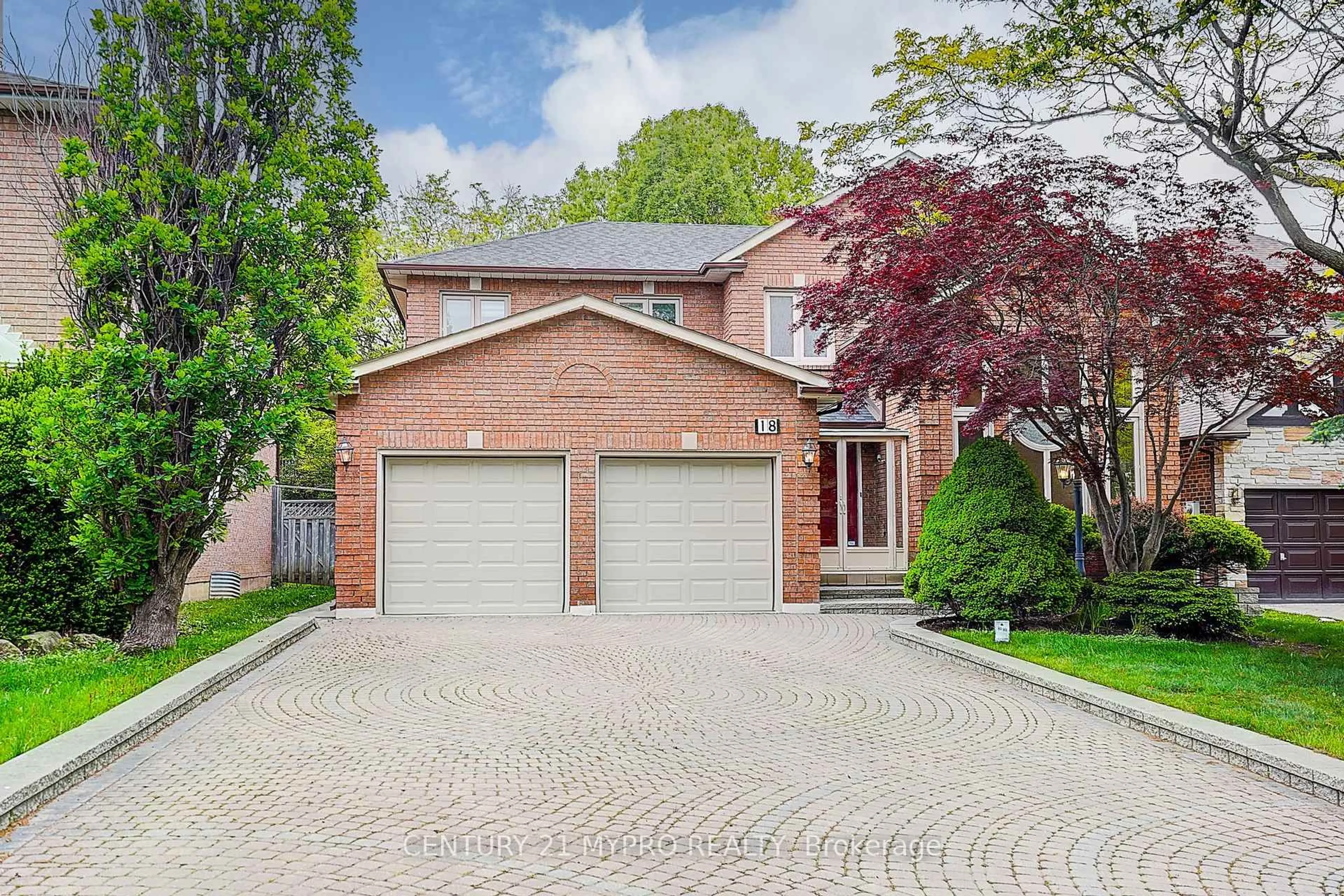 Home with brick exterior material, street for 18 Cygnus Dr, Richmond Hill Ontario L4C 8P2