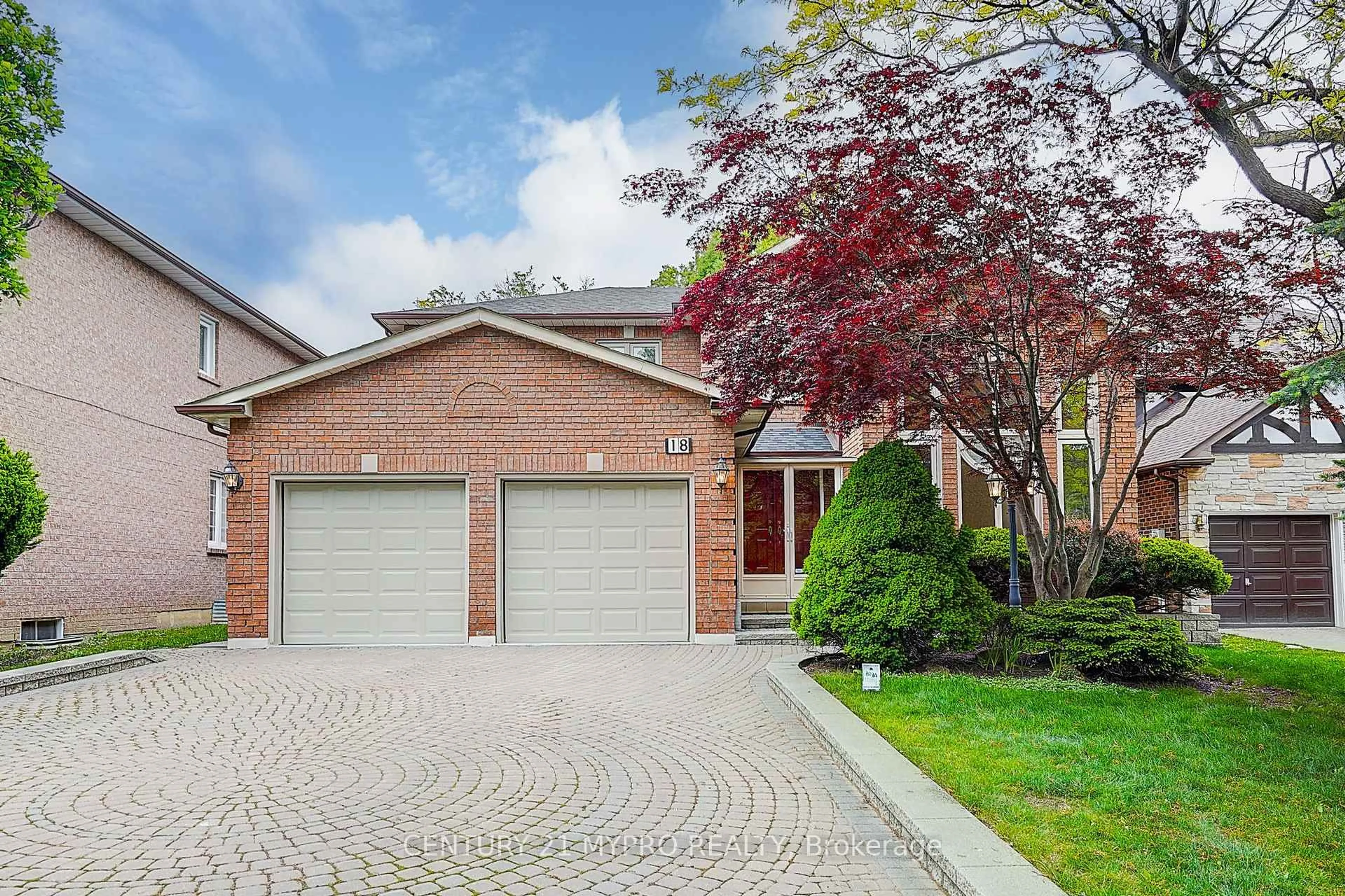 Home with brick exterior material, street for 18 Cygnus Dr, Richmond Hill Ontario L4C 8P2