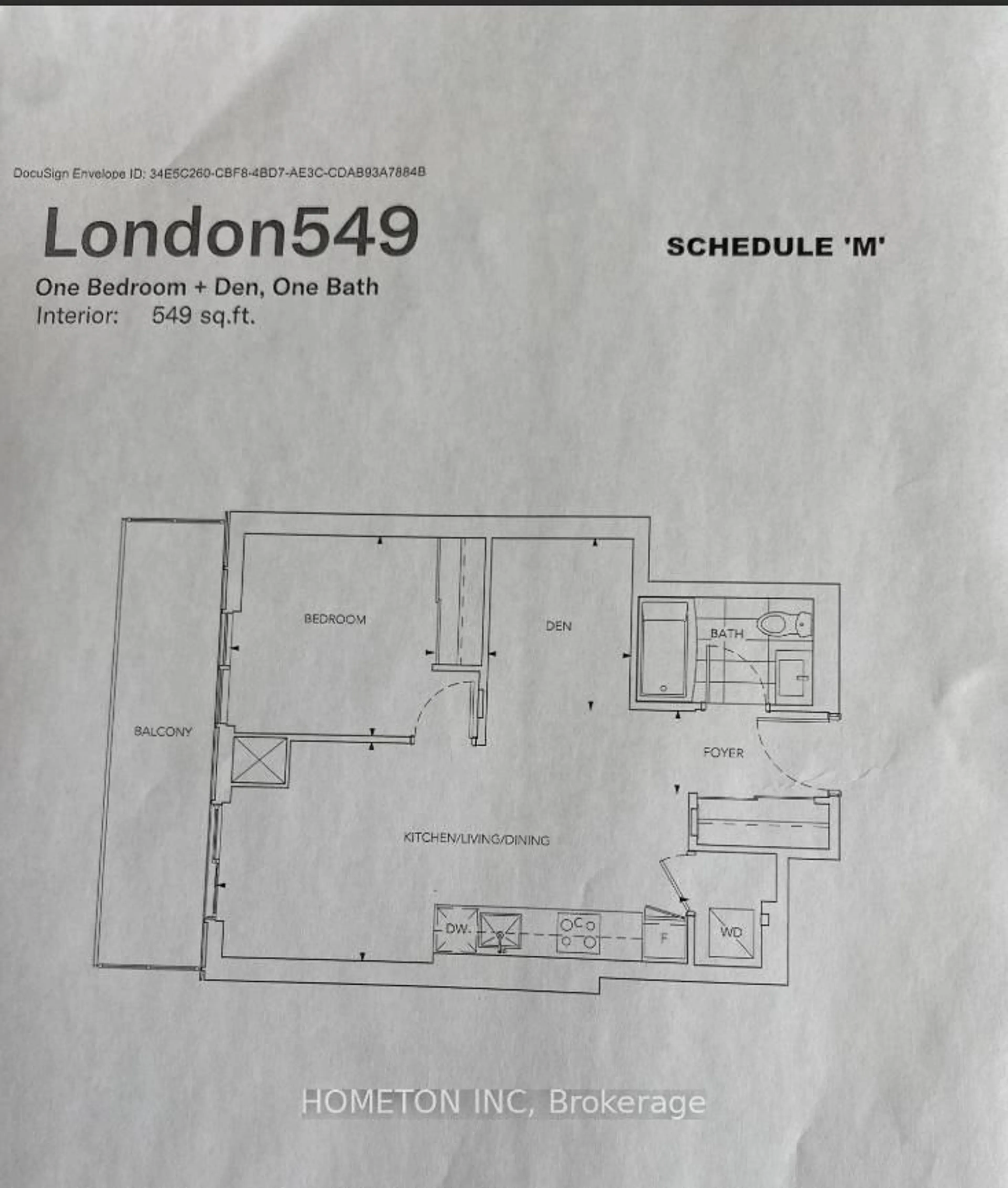 Floor plan for 195 Commerce St #2110, Vaughan Ontario L4K 0P9