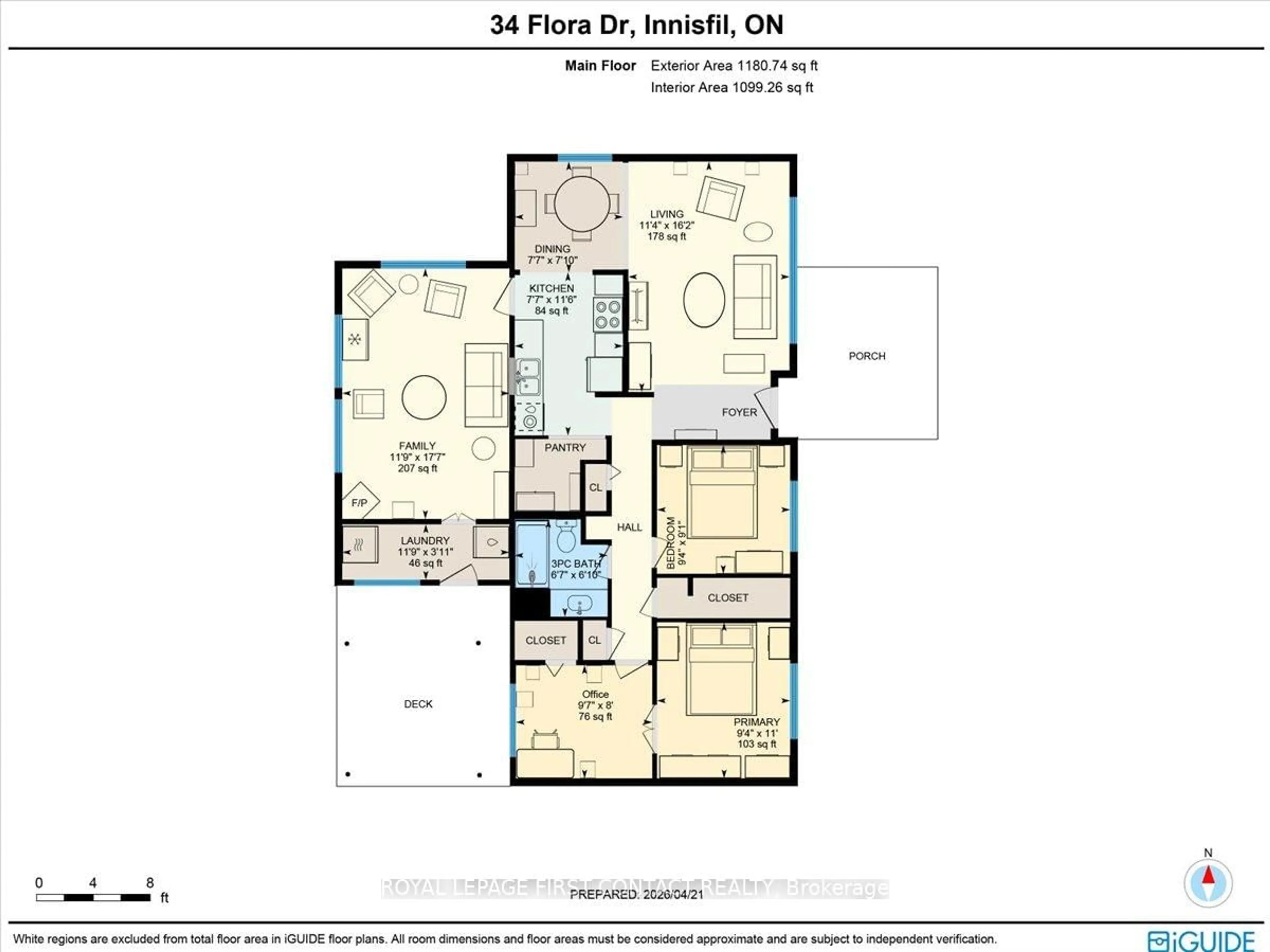 Floor plan for 34 Flora Dr, Innisfil Ontario L9S 1R1