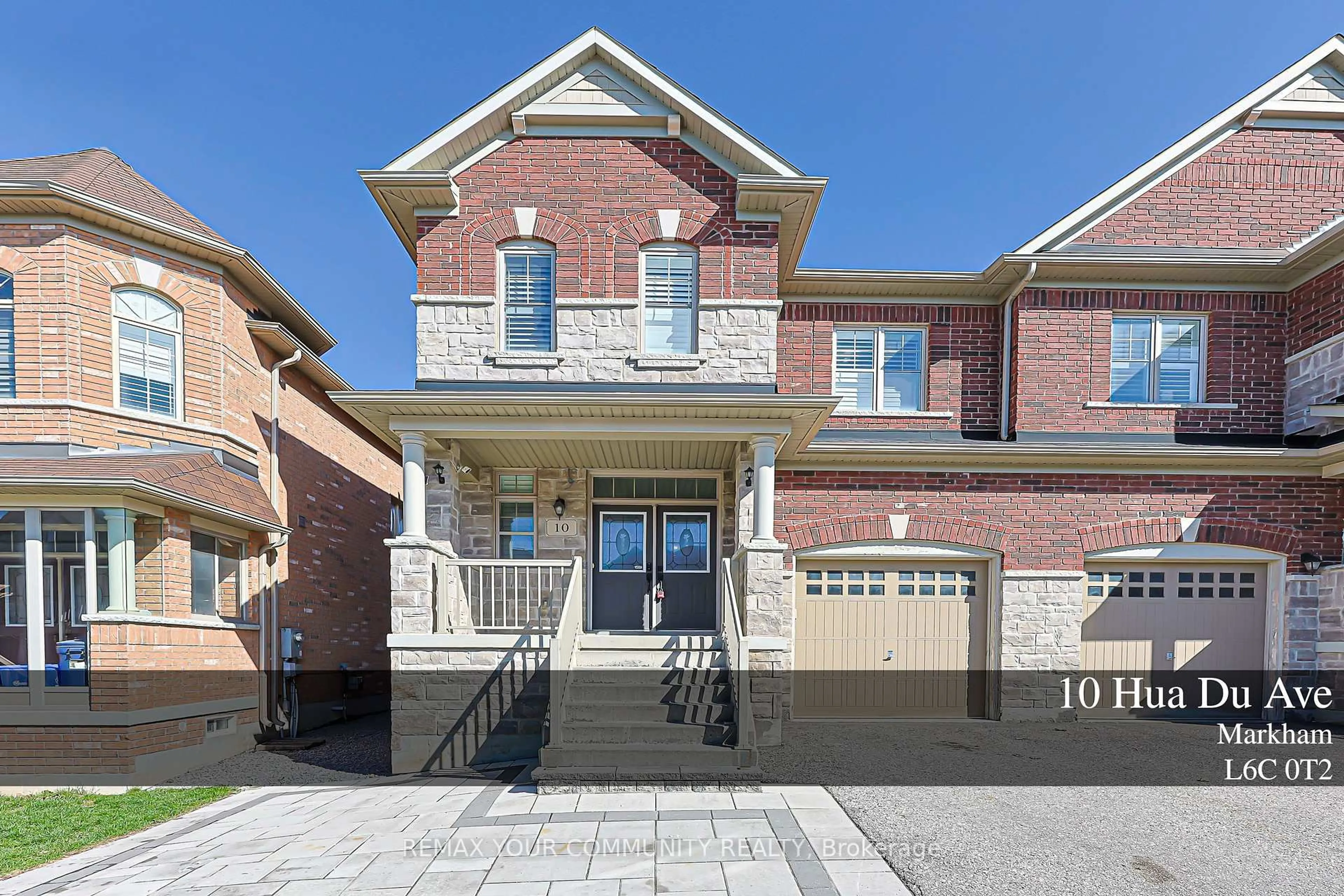 Home with brick exterior material, street for 10 Hua Du Ave, Markham Ontario L6C 0S2
