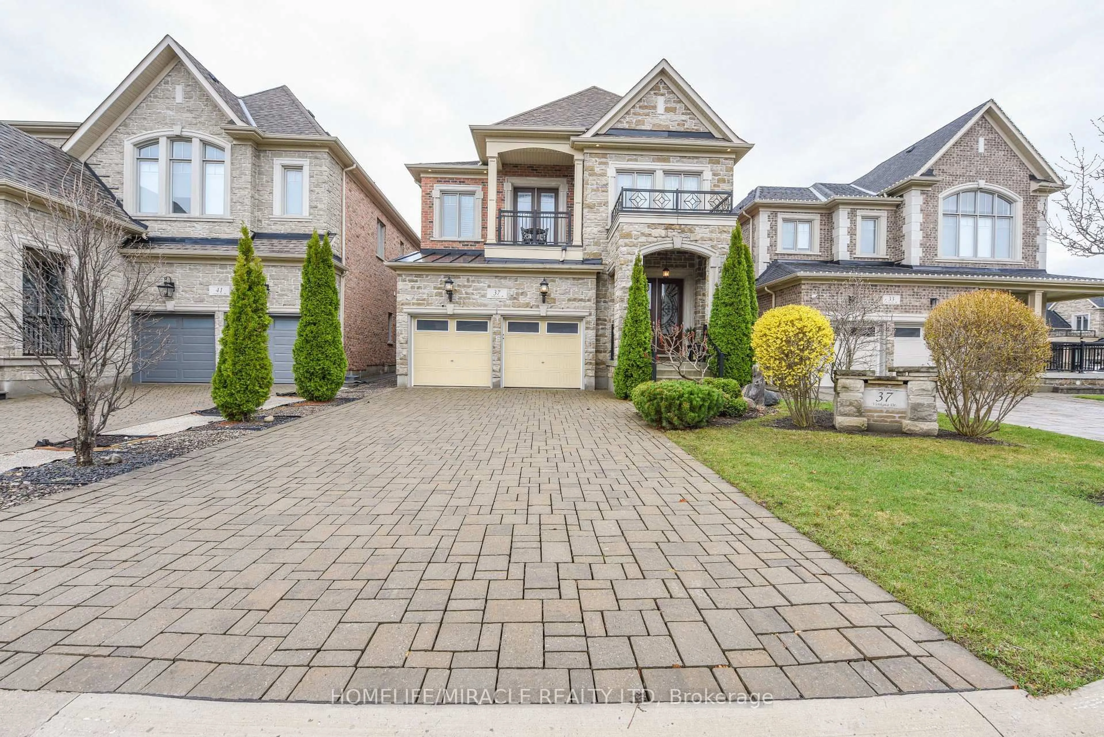 Home with brick exterior material, street for 37 Venkata Dr, Vaughan Ontario L4H 3X9