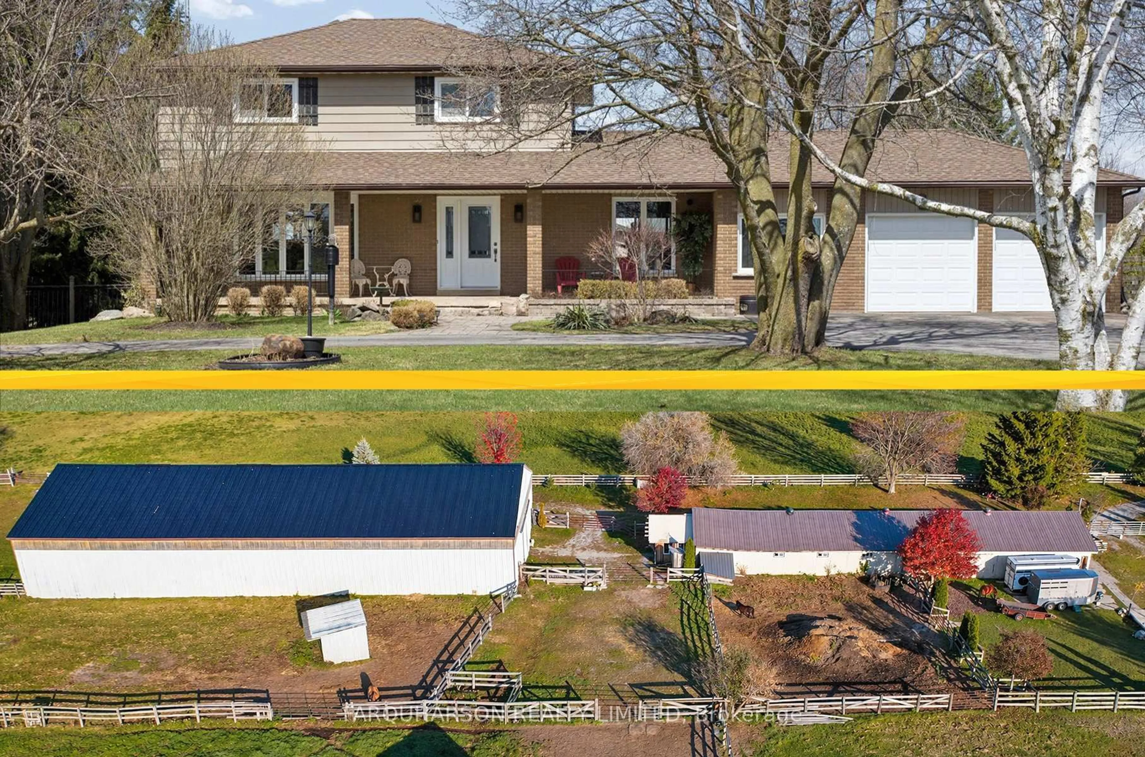 A pic from outside/outdoor area/front of a property/back of a property/a pic from drone, unknown for 384 Feasby Rd, Uxbridge Ontario L9P 1R1