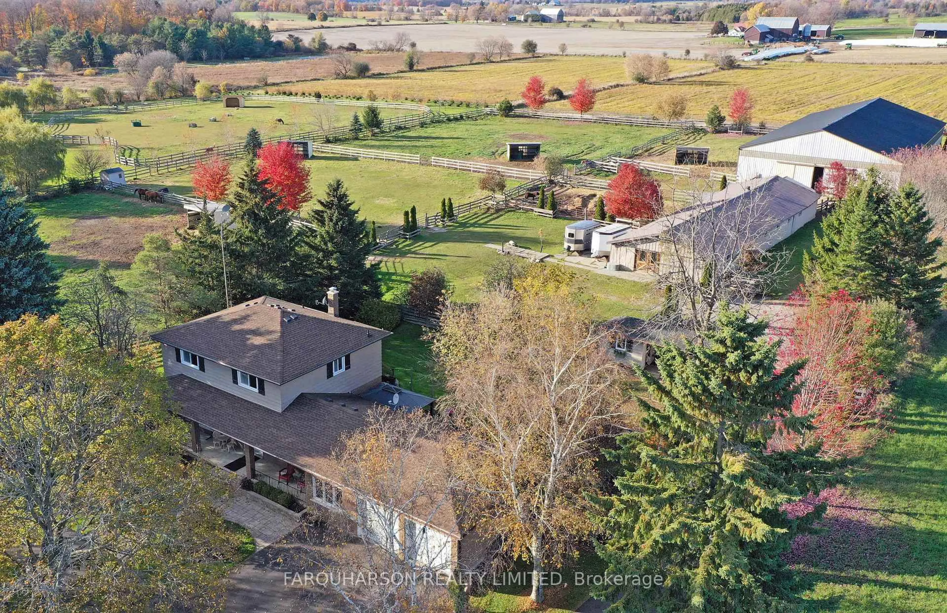 A pic from outside/outdoor area/front of a property/back of a property/a pic from drone, mountain view for 384 Feasby Rd, Uxbridge Ontario L9P 1R1
