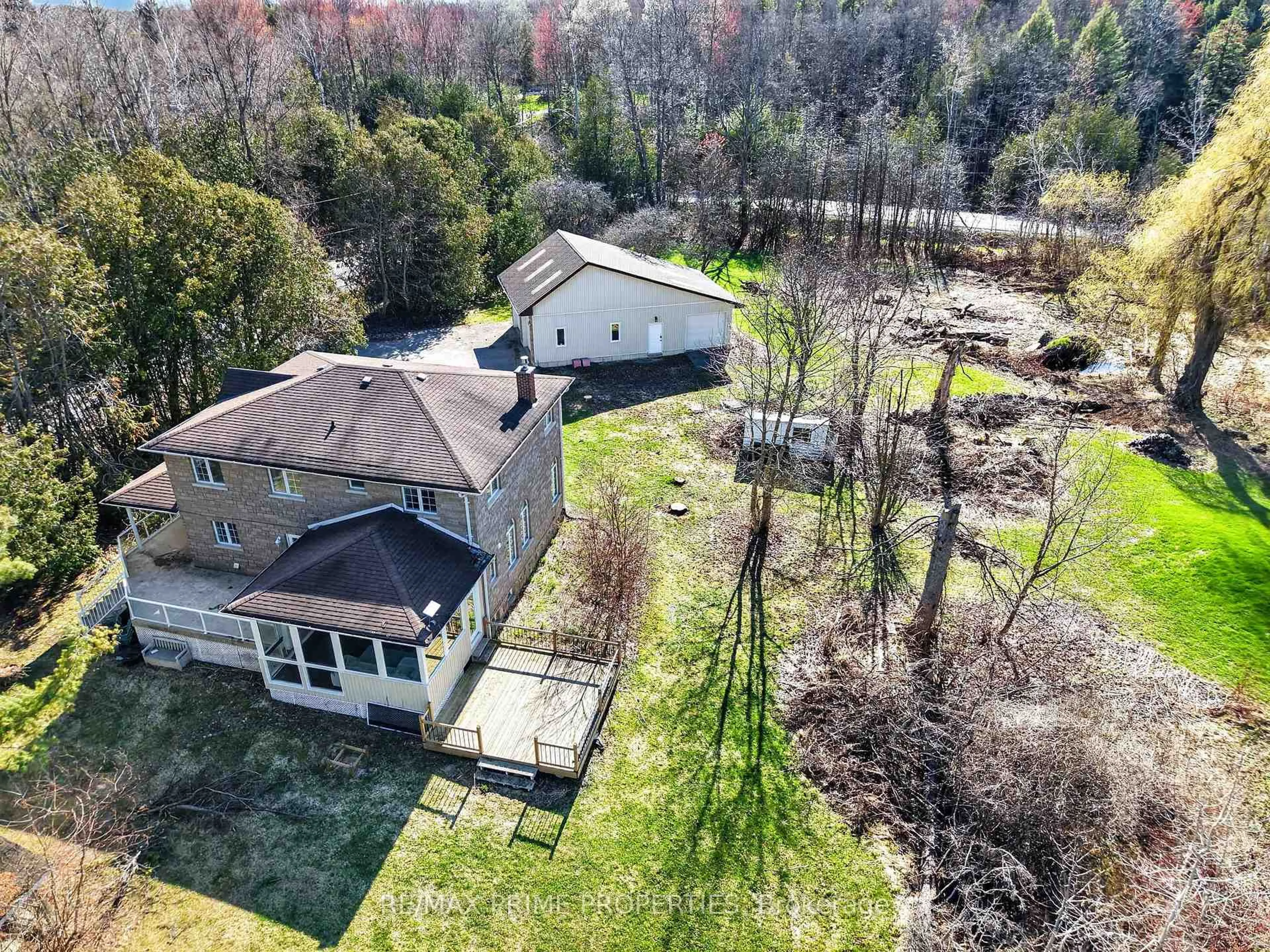 A pic from outside/outdoor area/front of a property/back of a property/a pic from drone, water/lake/river/ocean view for 3016 Cole Rd, East Gwillimbury Ontario L0G 1R0