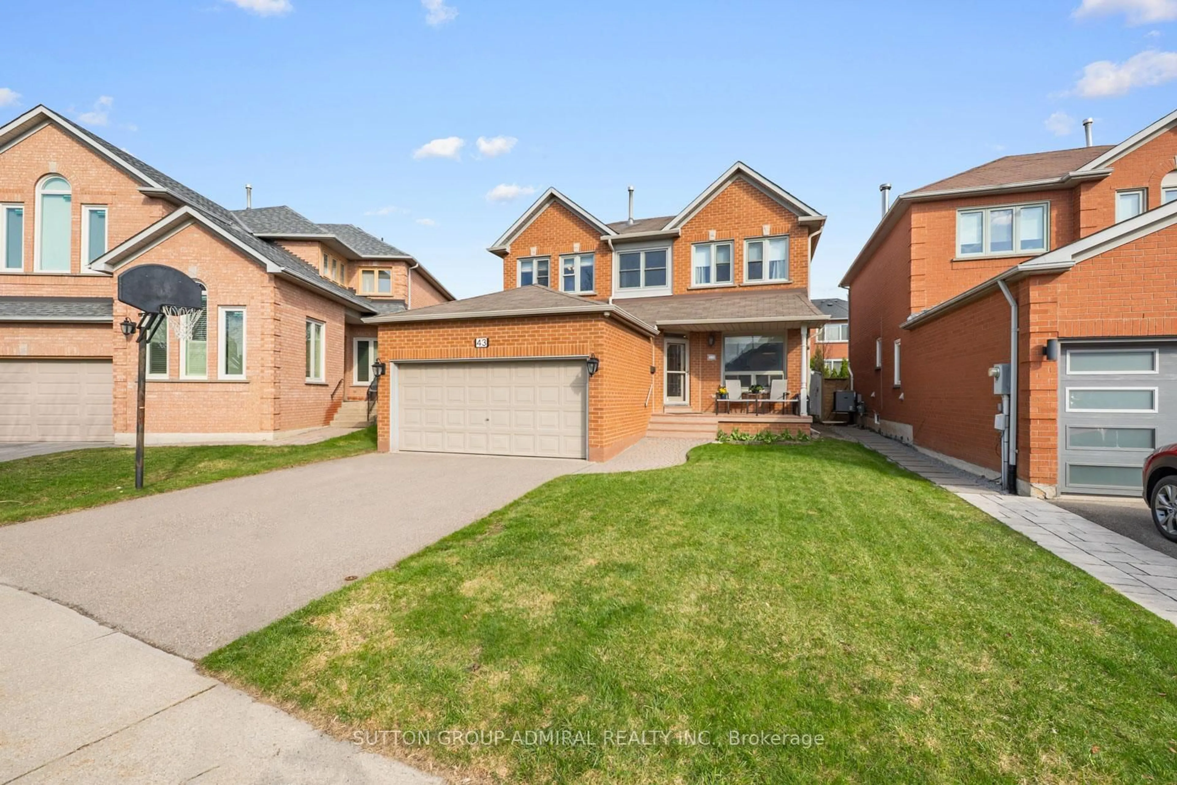 Home with brick exterior material, street for 43 Ventura Way, Vaughan Ontario L4J 7T4