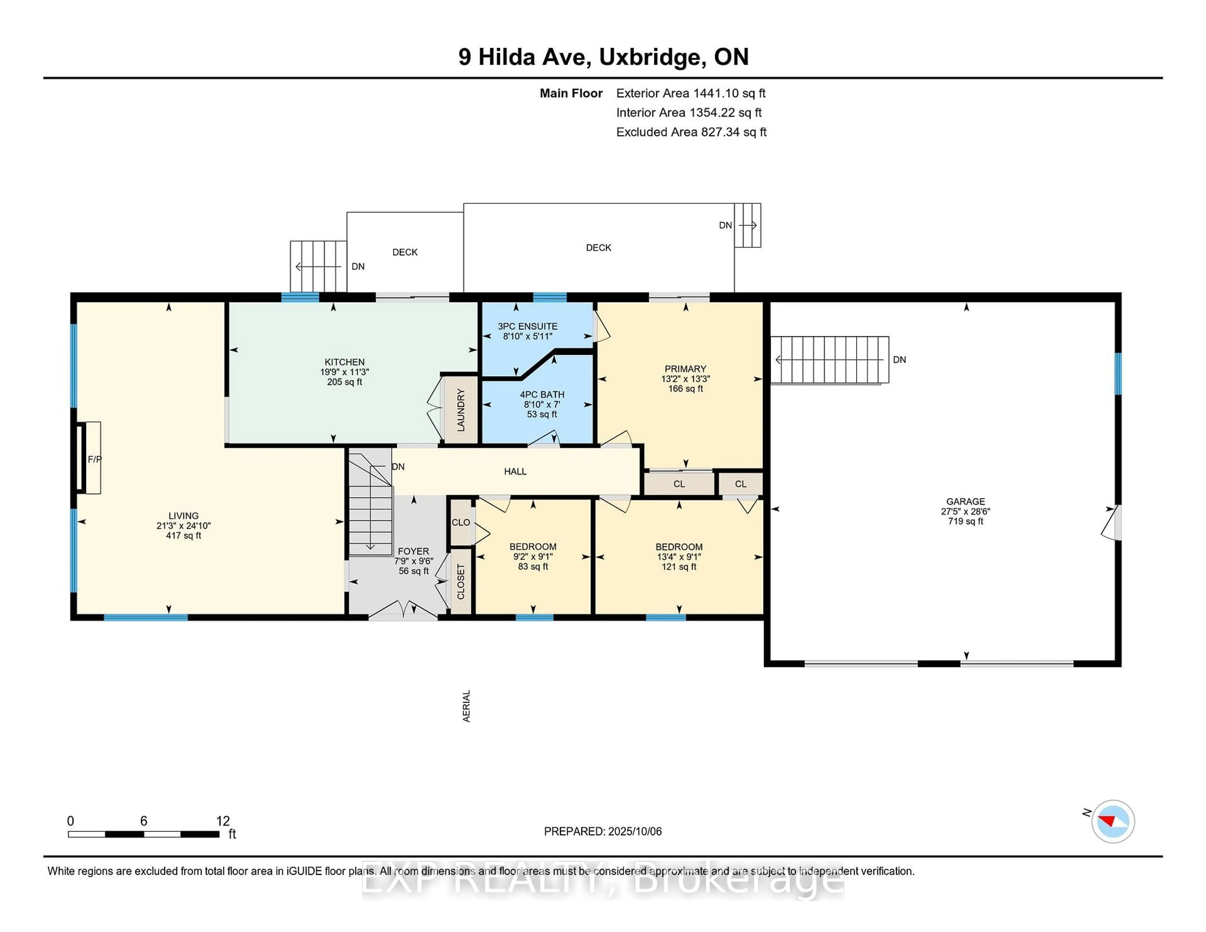 Floor plan for 9 Hilda Ave, Uxbridge Ontario L9P 1R2