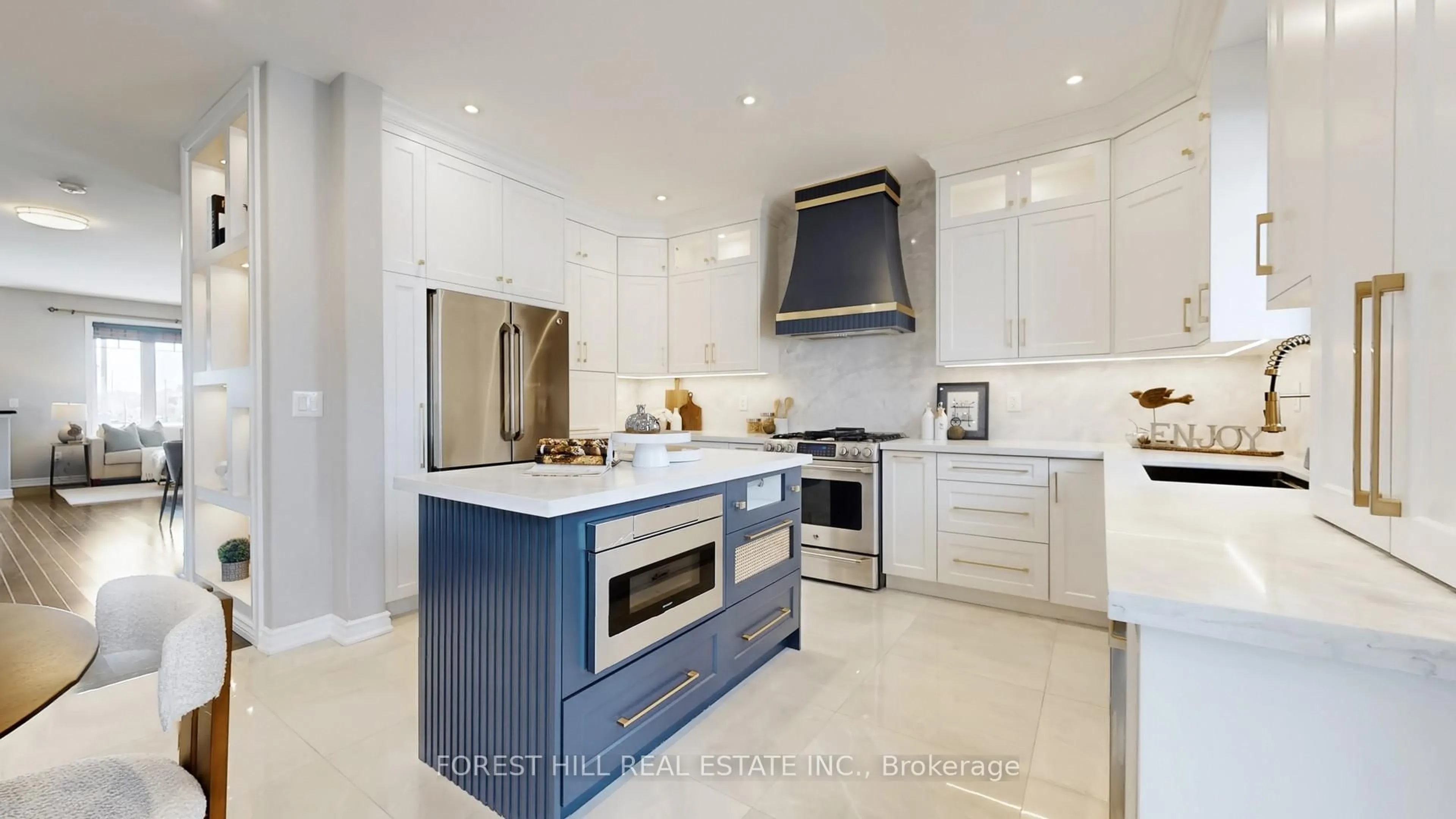 Contemporary kitchen, ceramic/tile floor for 51 Farmhouse Cres, Richmond Hill Ontario L4E 0M1