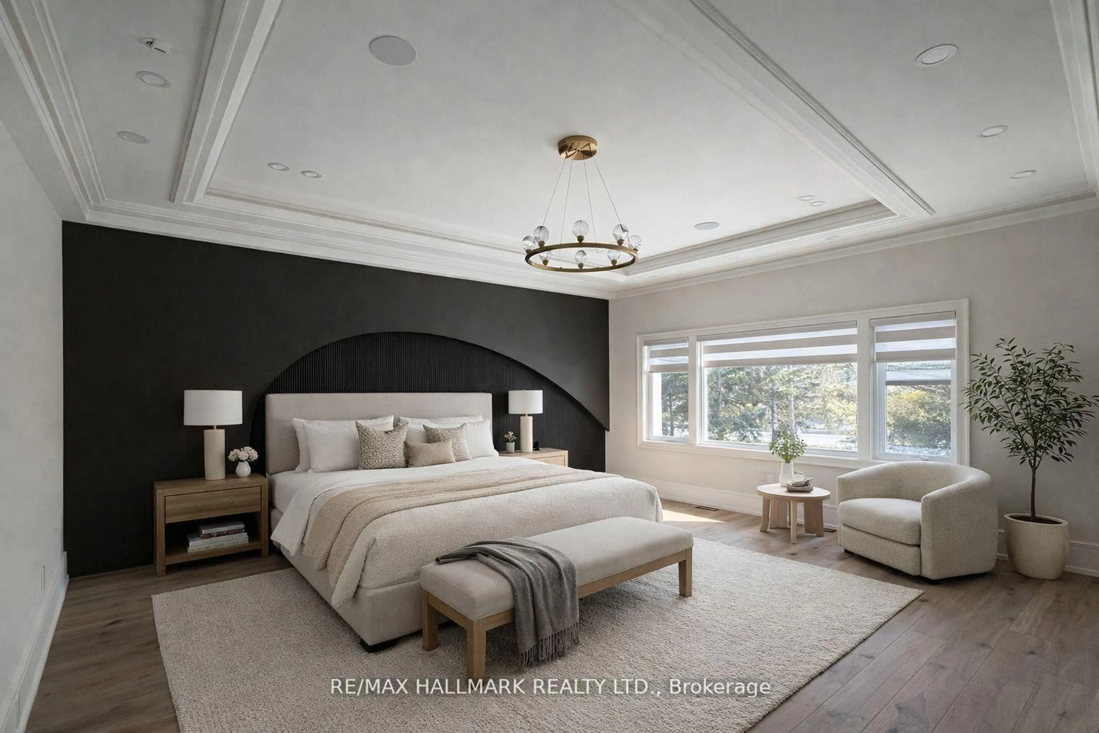 Bedroom with bed, unknown for 81 Child Dr, Aurora Ontario L4G 1Y8