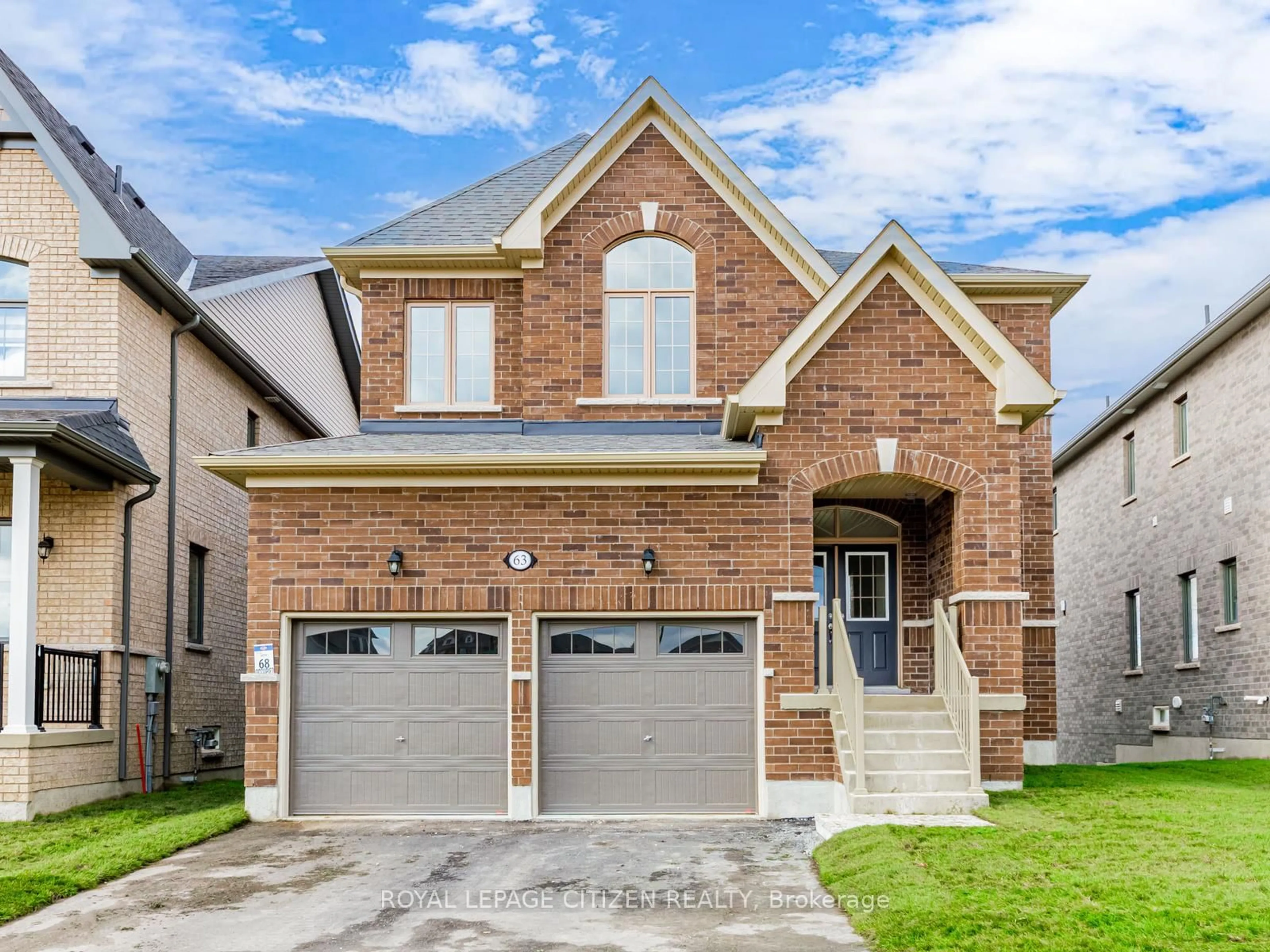 Home with brick exterior material, street for 63 Fenn Cres, New Tecumseth Ontario L9R 0X3