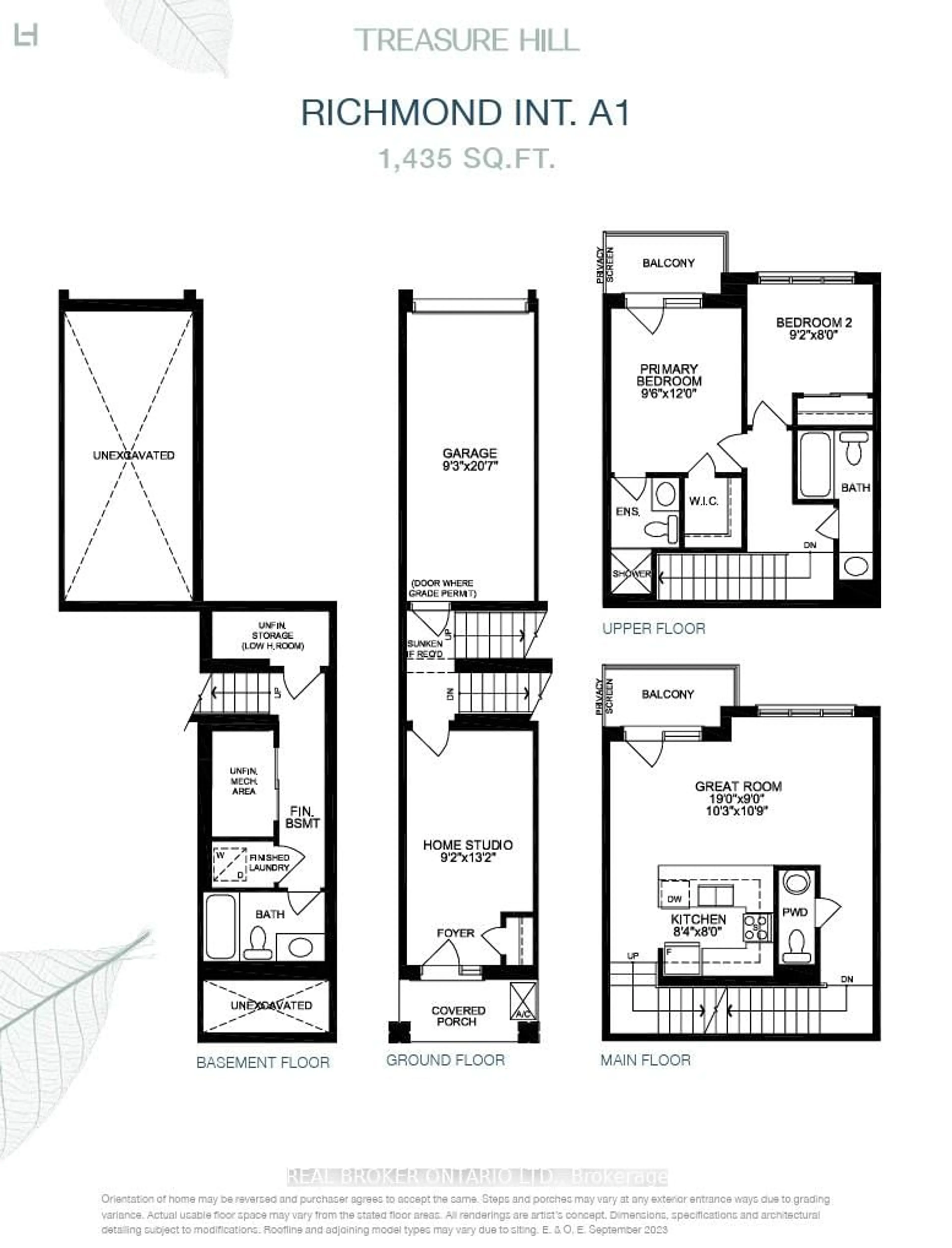 Floor plan for 152 Matawin Lane, Richmond Hill Ontario L4B 0H8