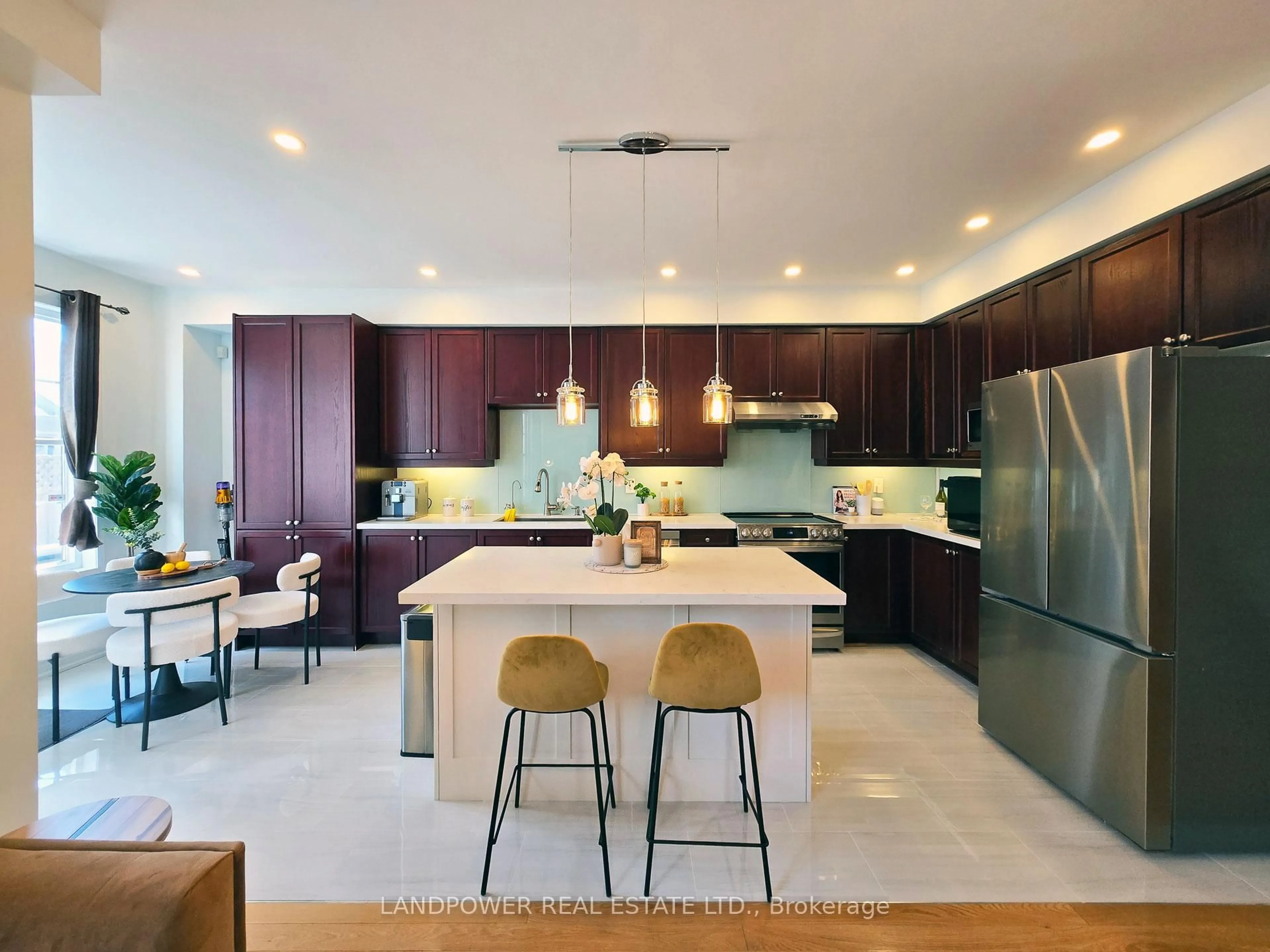 Contemporary kitchen, ceramic/tile floor for 125 Yale Lane, Markham Ontario L6B 1G5