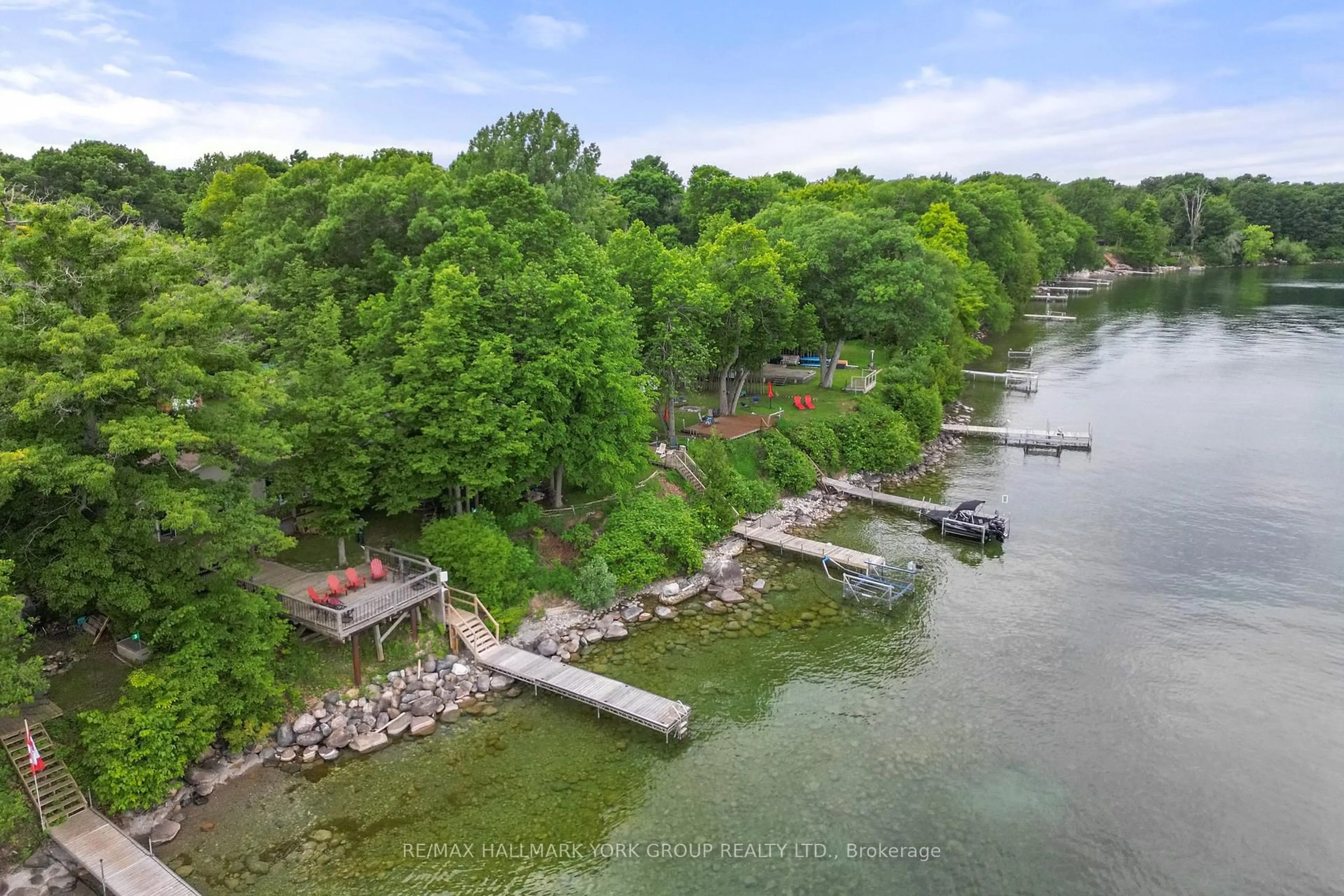 A pic from outside/outdoor area/front of a property/back of a property/a pic from drone, water/lake/river/ocean view for Lot 4 Fox Island, Georgina Islands Ontario L0E 1R0