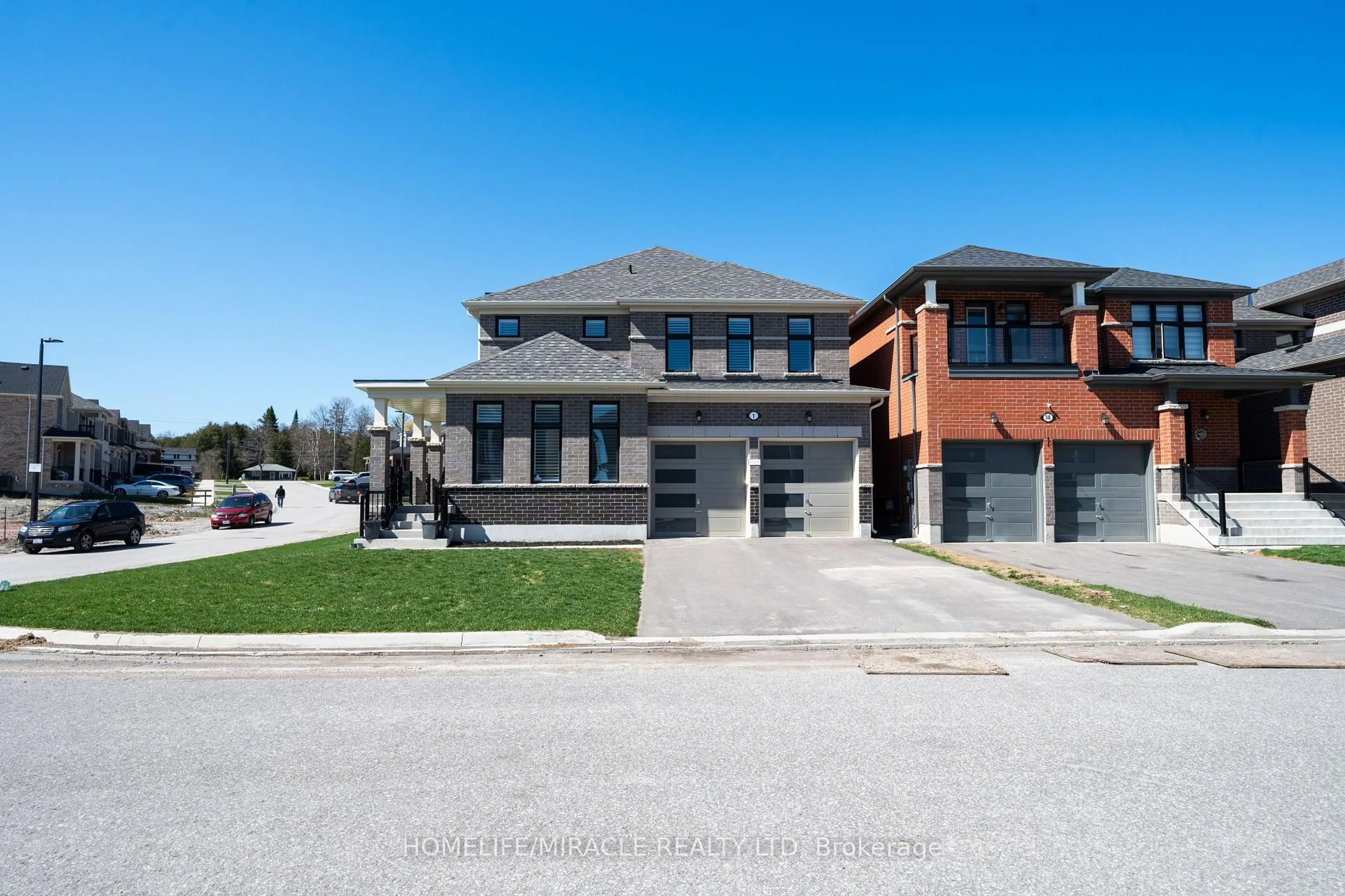 Home with brick exterior material, street for 1 Ainslie Hill Cres, Georgina Ontario L0E 1R0