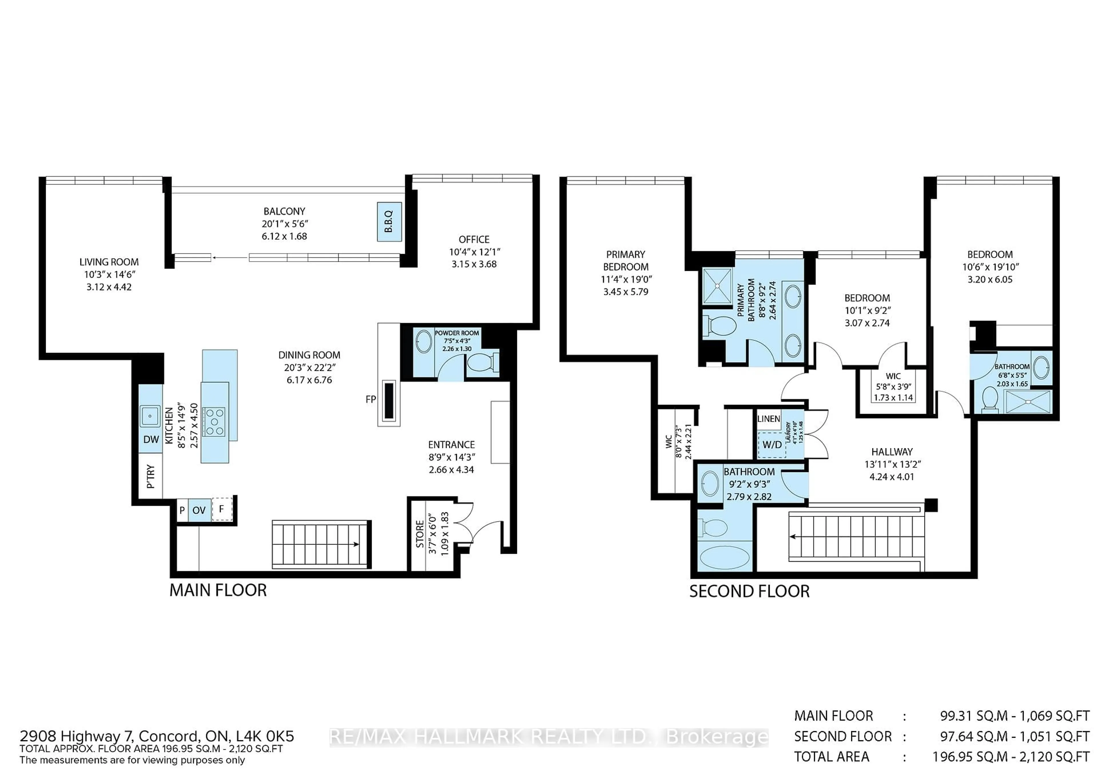 Floor plan for 2908 Highway 7 Rd #PH3804, Vaughan Ontario L4K 0K5