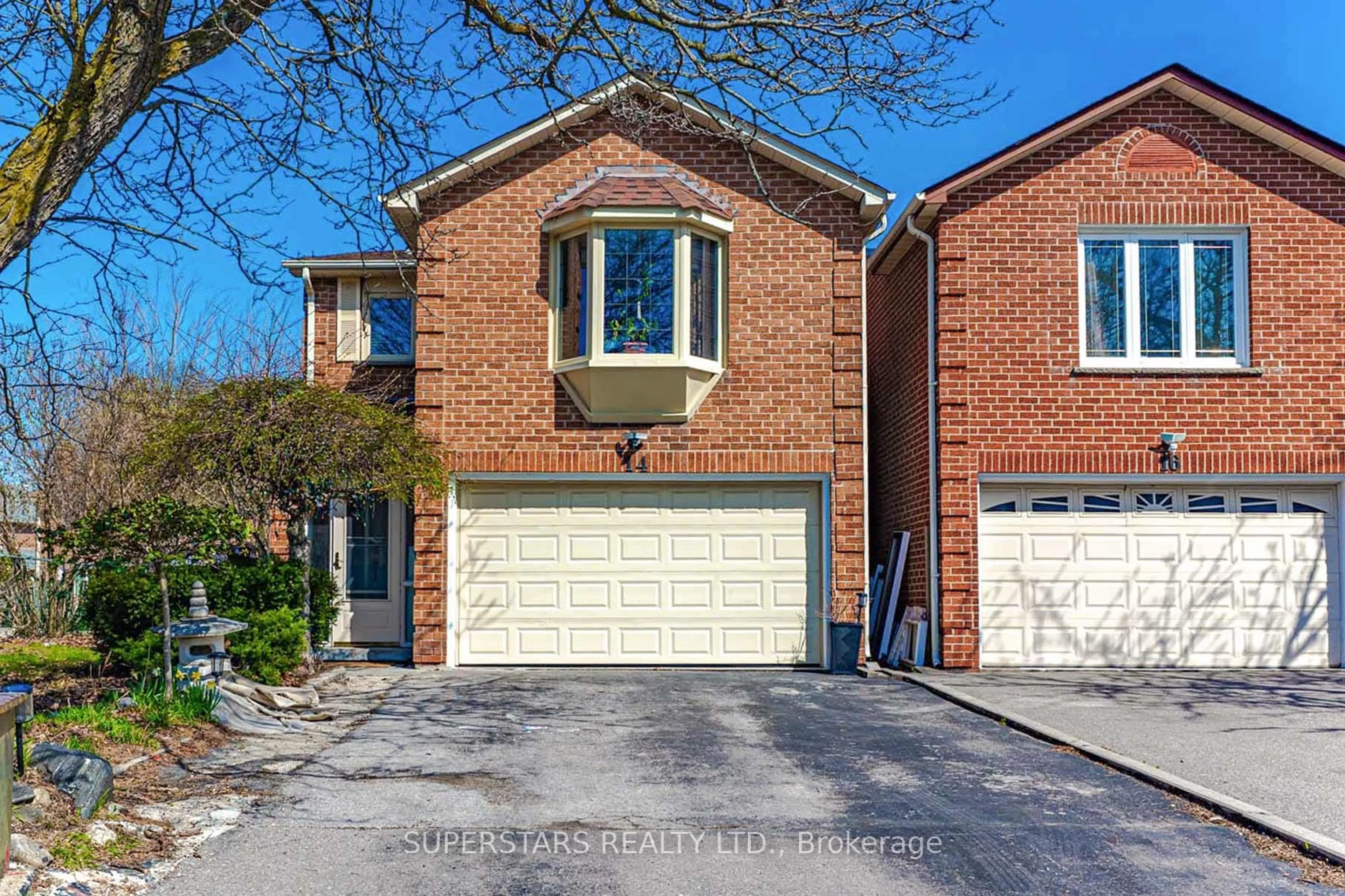 Home with brick exterior material, street for 14 Kemsing Crt, Markham Ontario L3R 4P7