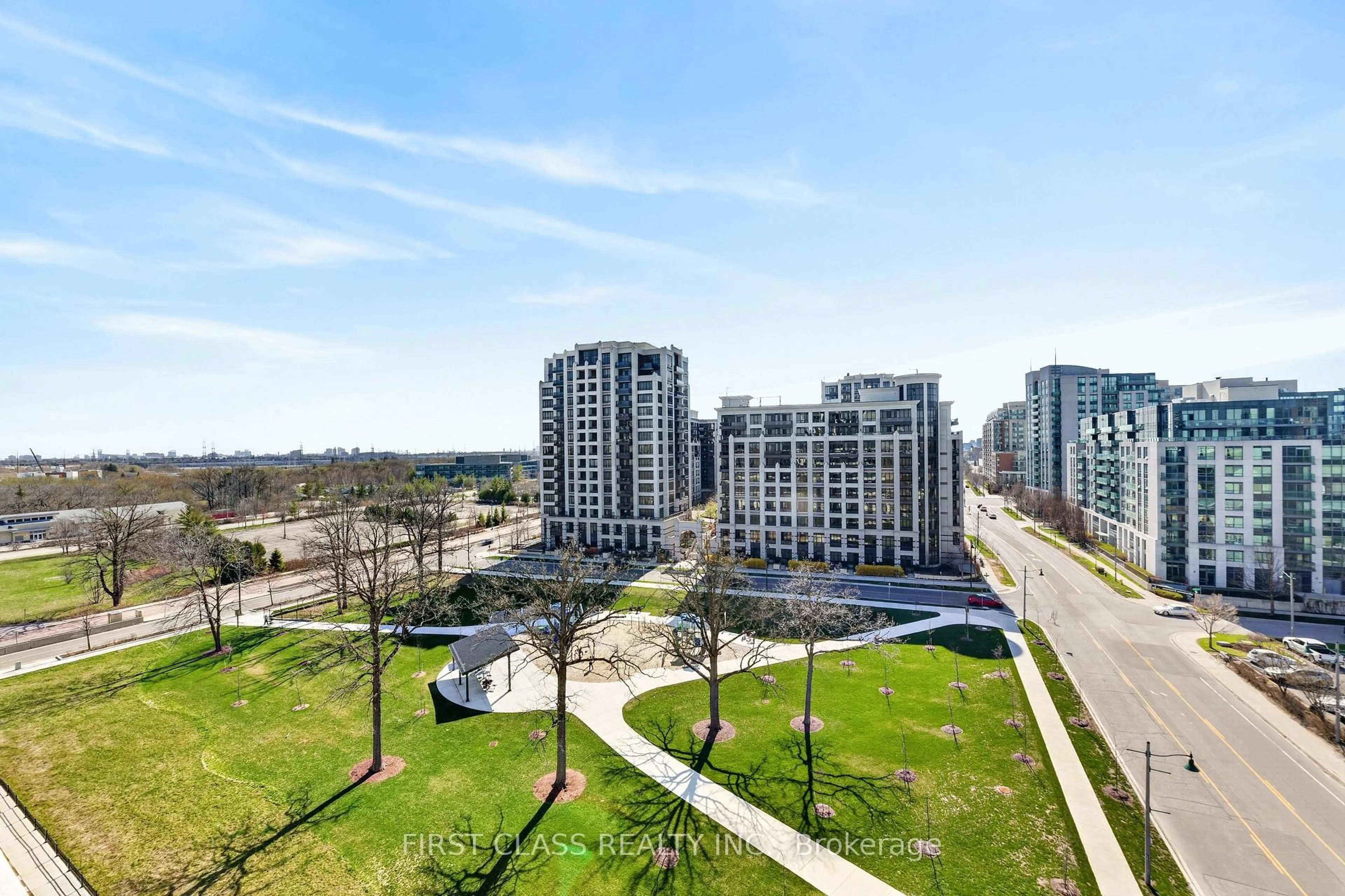 A pic from outside/outdoor area/front of a property/back of a property/a pic from drone, city buildings view from balcony for 9 Clegg Rd #1009, Markham Ontario L6G 0H3