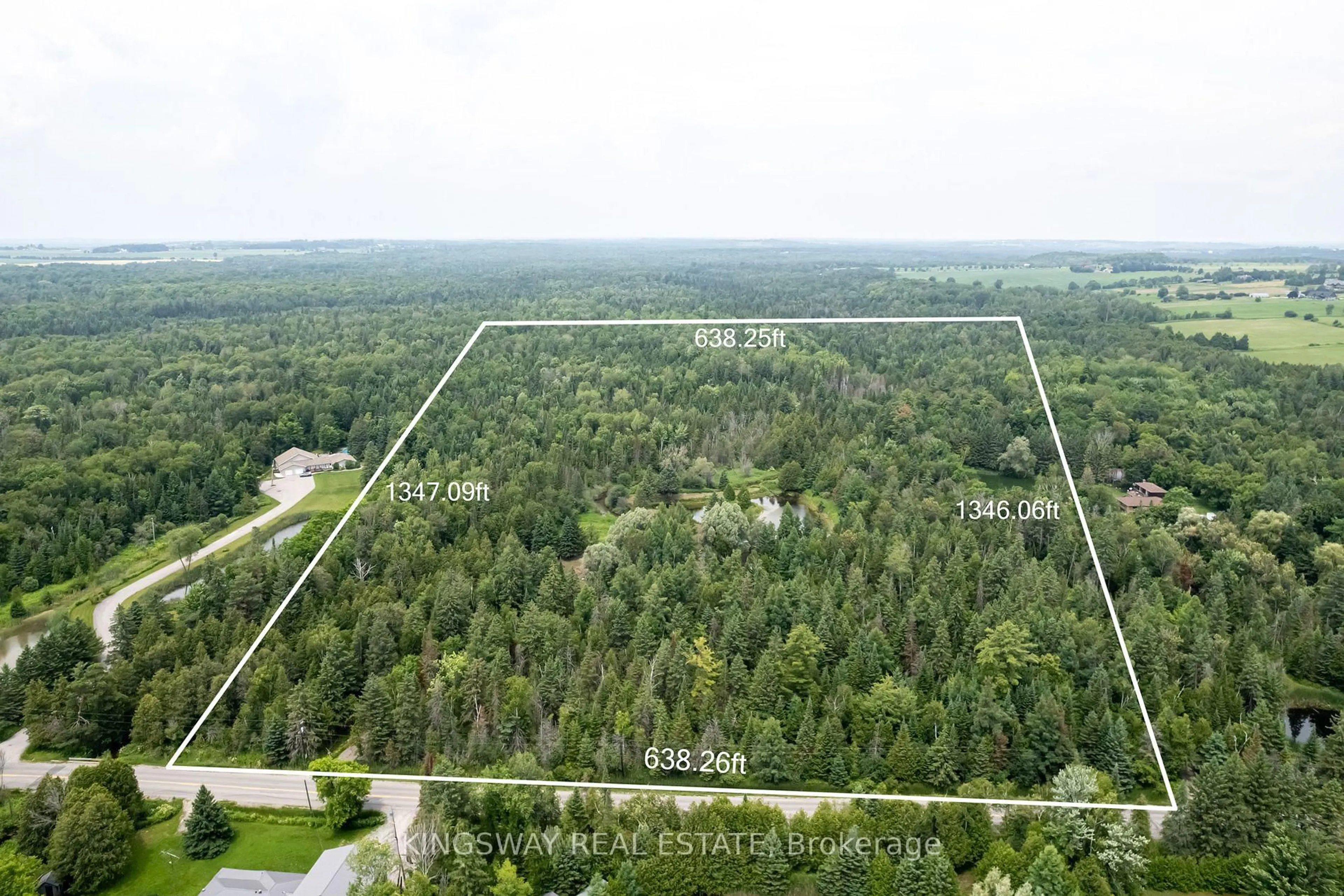 A pic from outside/outdoor area/front of a property/back of a property/a pic from drone, forest/trees view for 250 Davis Dr, Uxbridge Ontario L9P 1R1