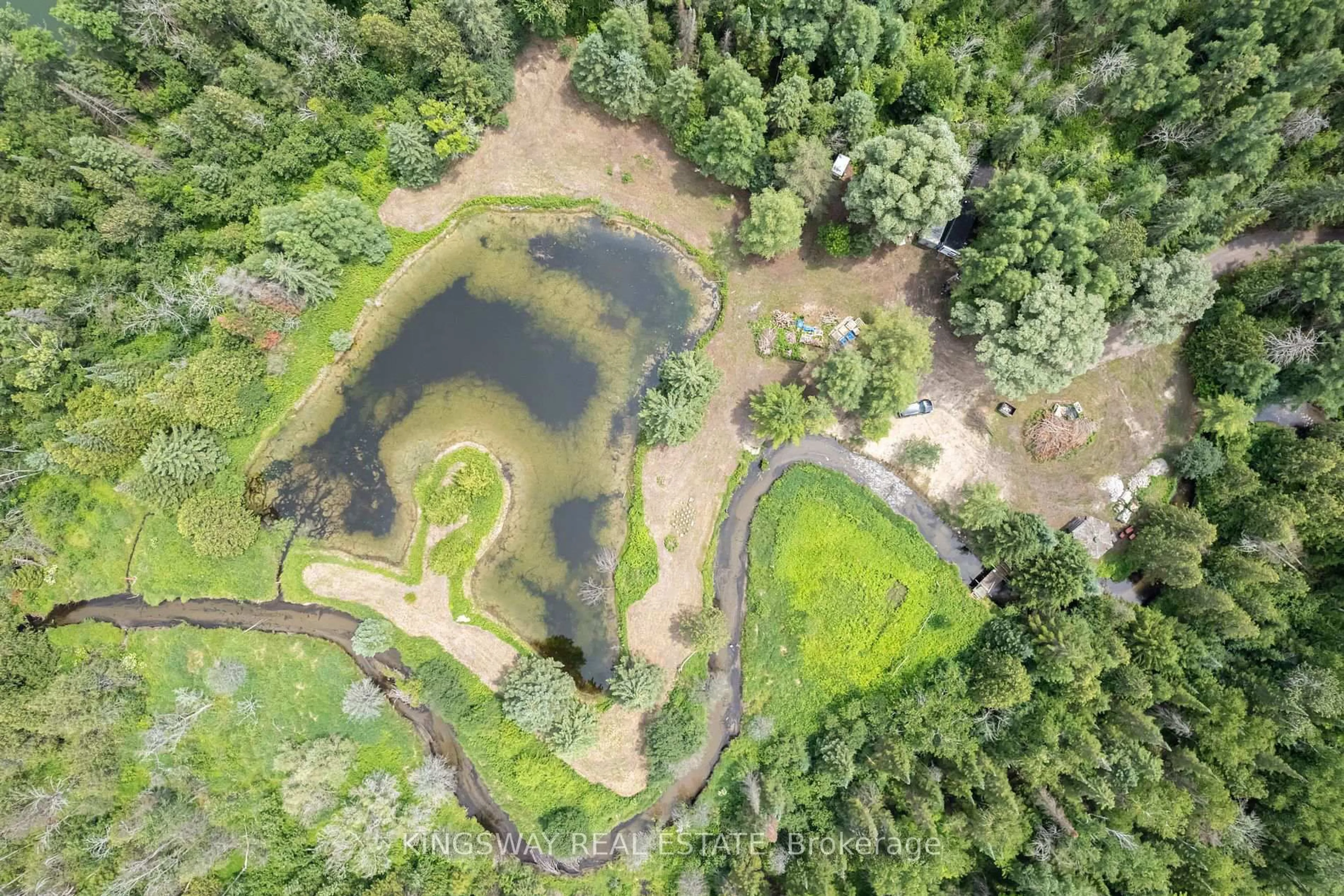 A pic from outside/outdoor area/front of a property/back of a property/a pic from drone, forest/trees view for 250 Davis Dr, Uxbridge Ontario L9P 1R1