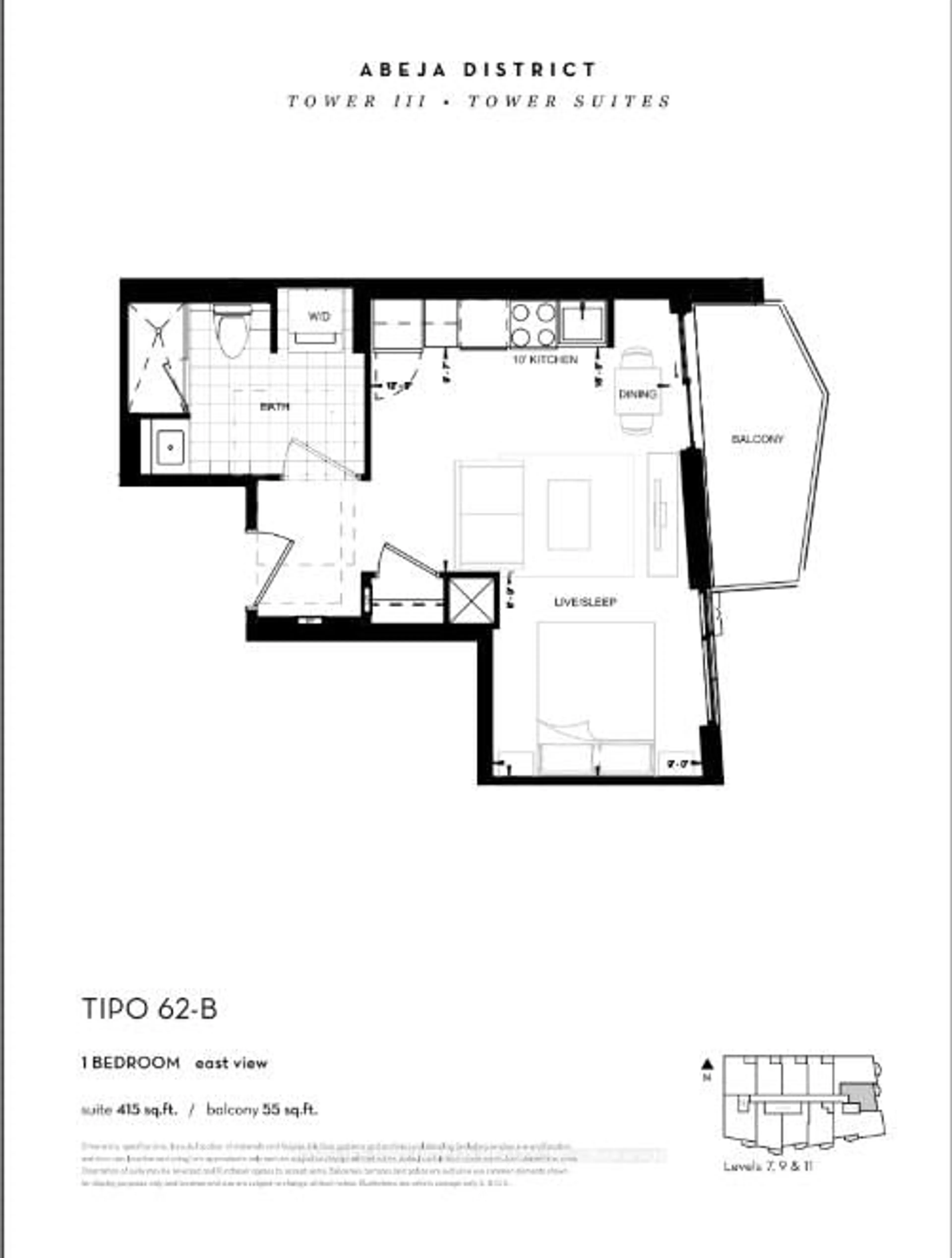 Floor plan for 498 Caldari Rd #1129, Vaughan Ontario L4K 0R5