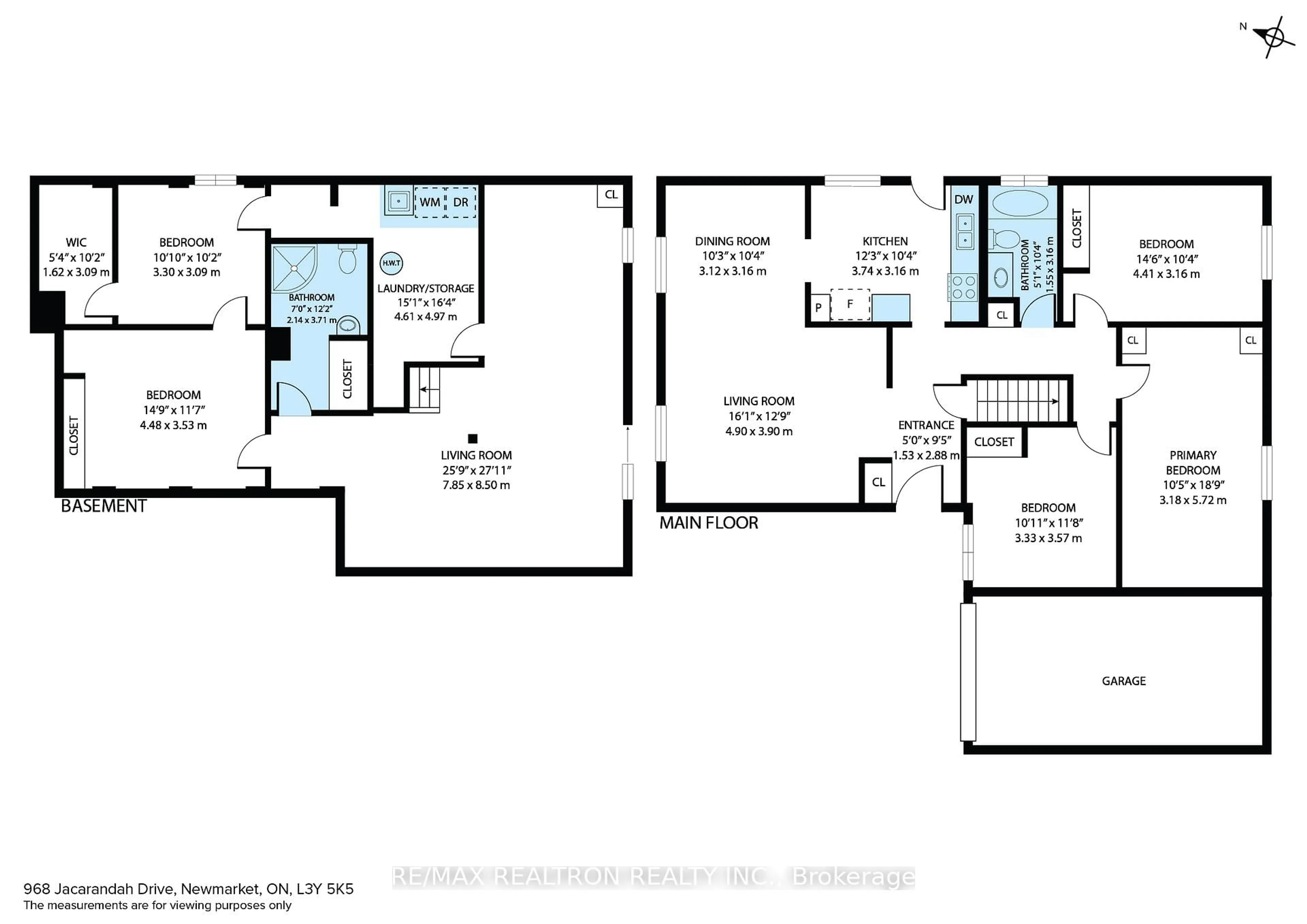 Floor plan for 968 Jacarandah Dr, Newmarket Ontario L3Y 5K5