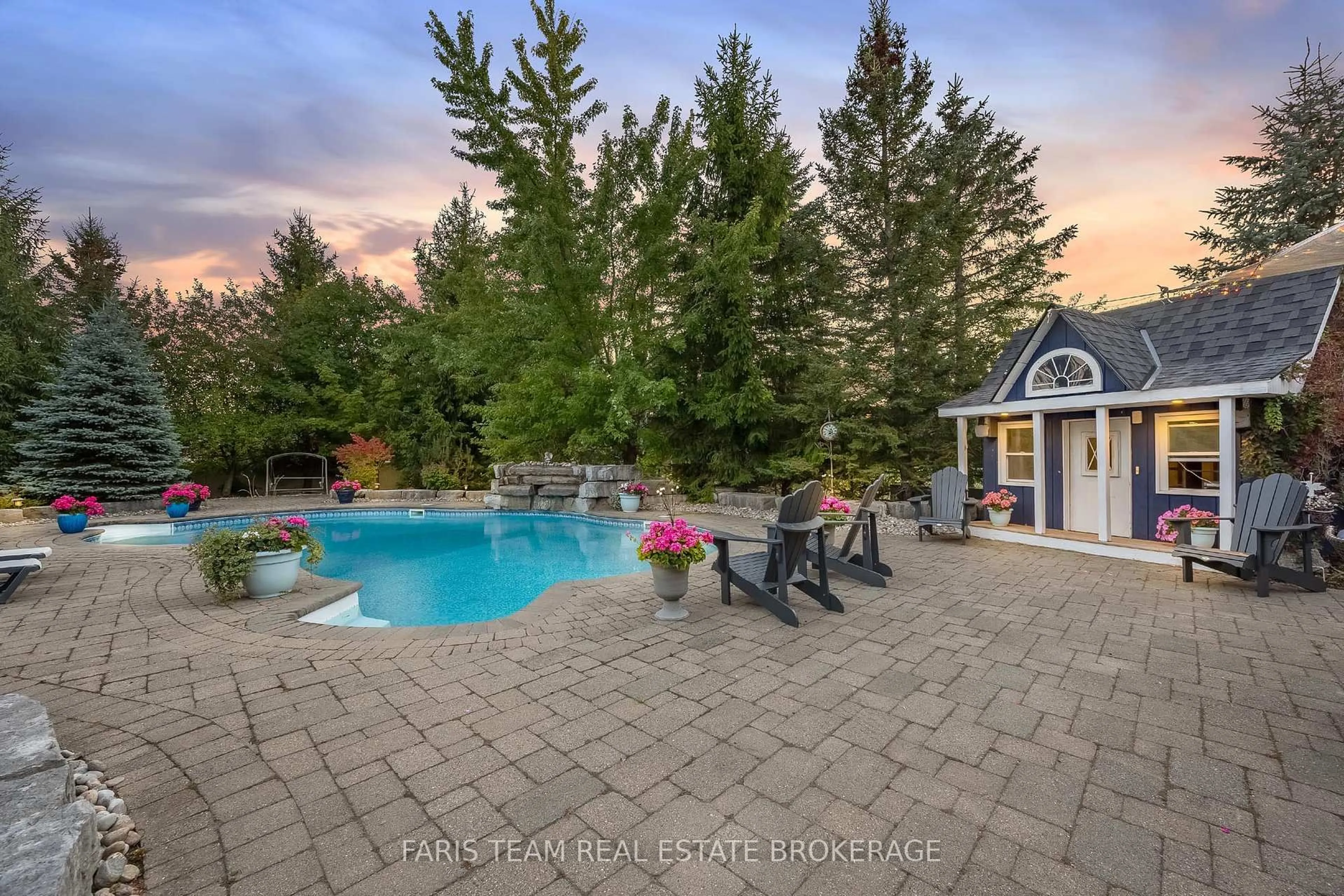 Patio, water/lake/river/ocean view for 2 Evergreen Lane, Essa Ontario L0L 2N0