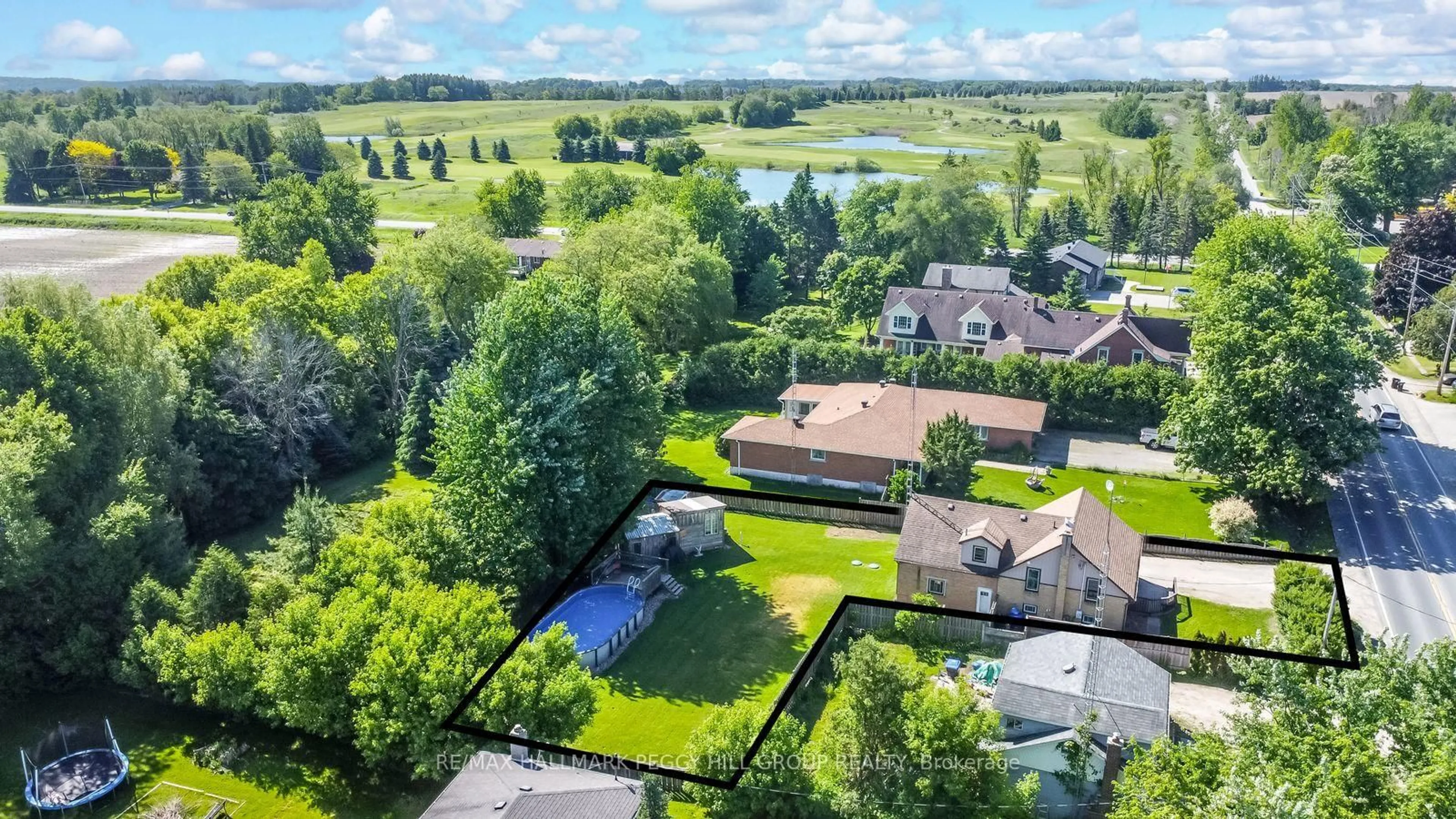 A pic from outside/outdoor area/front of a property/back of a property/a pic from drone, water/lake/river/ocean view for 2139 Adjala-Tecumseth Townline, New Tecumseth Ontario L0G 1W0