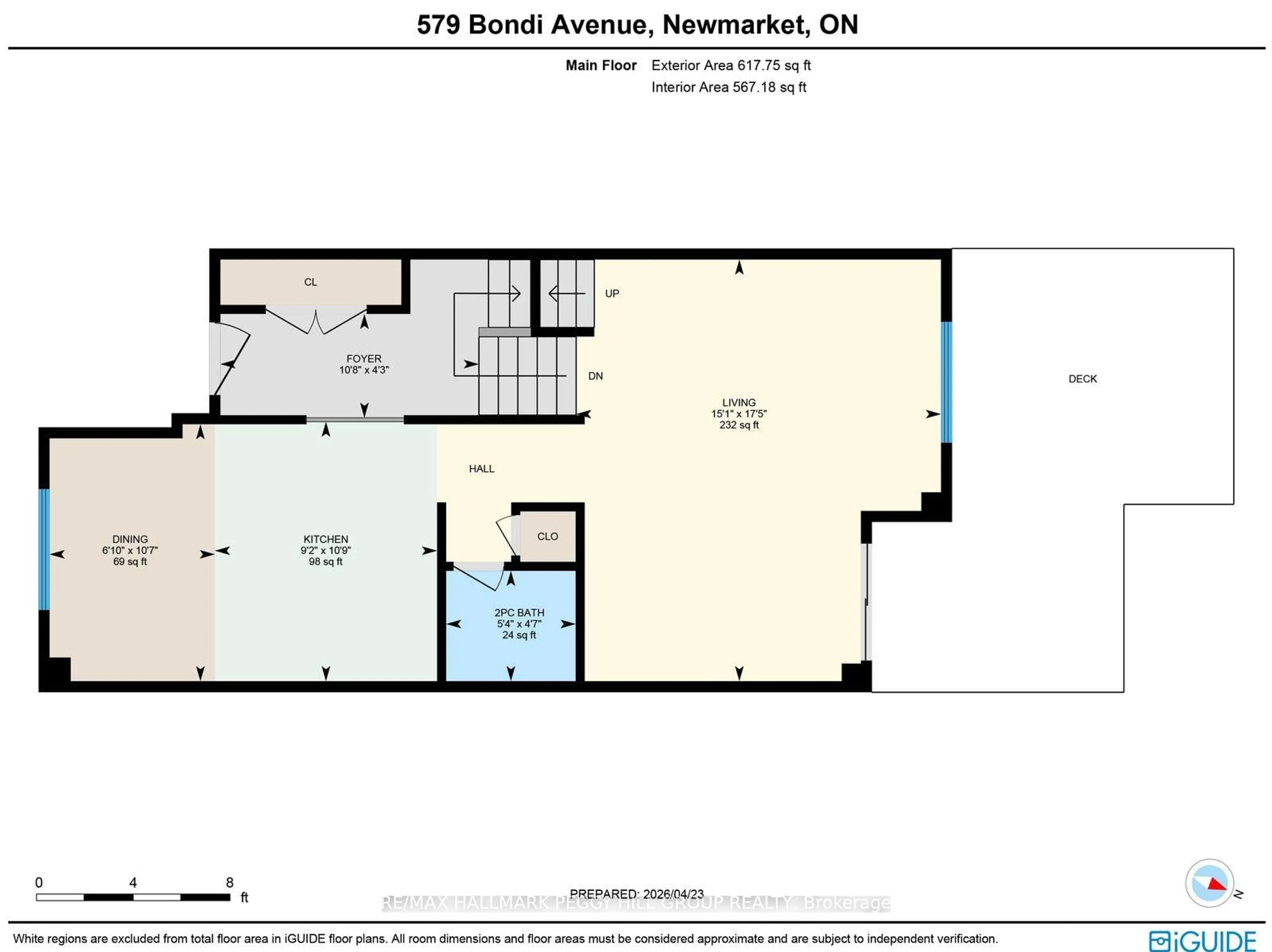 Floor plan for 579 Bondi Ave, Newmarket Ontario L3Y 8R7