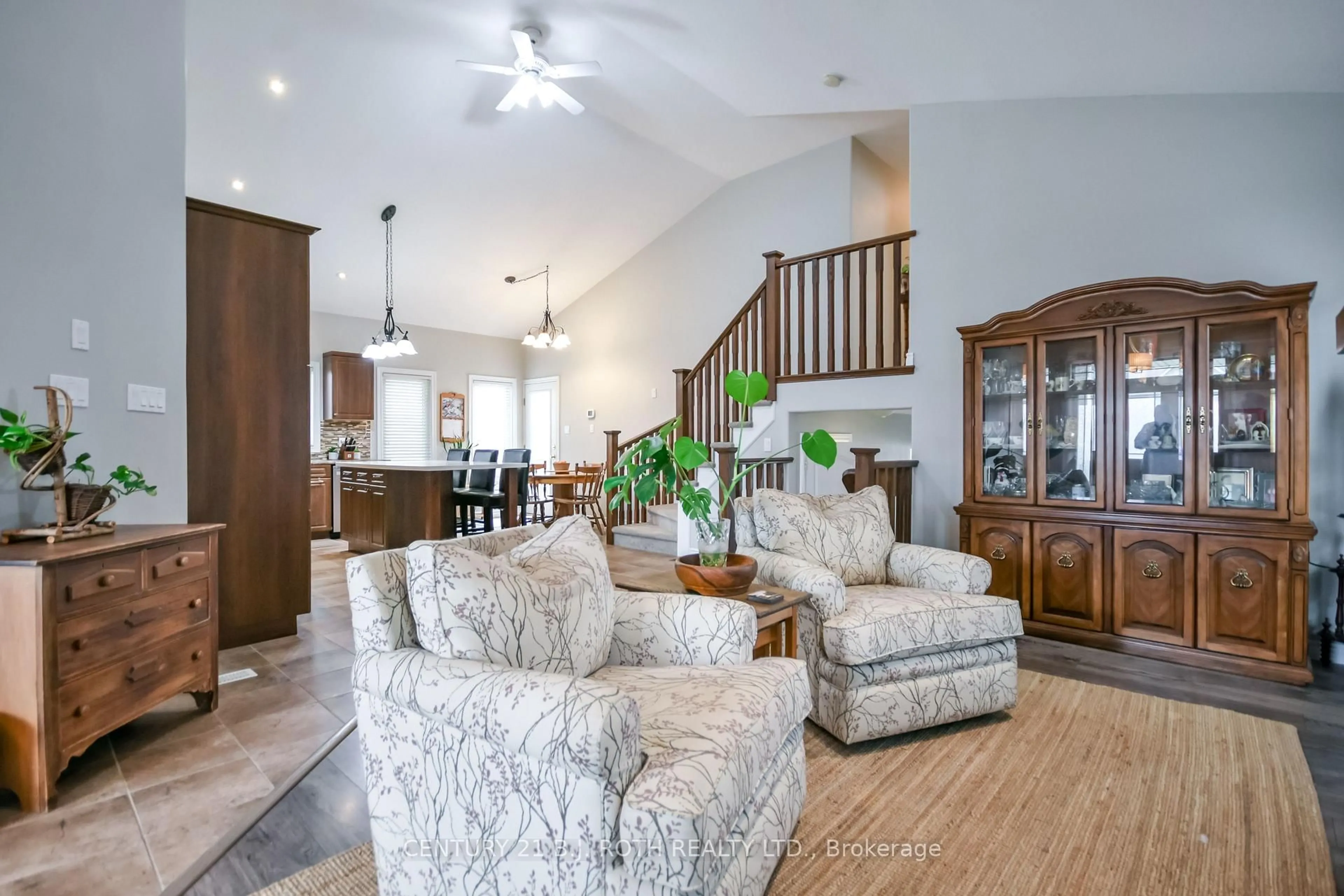 Living room with furniture, unknown for 14 Stevenson St, Essa Ontario L3W 0P4