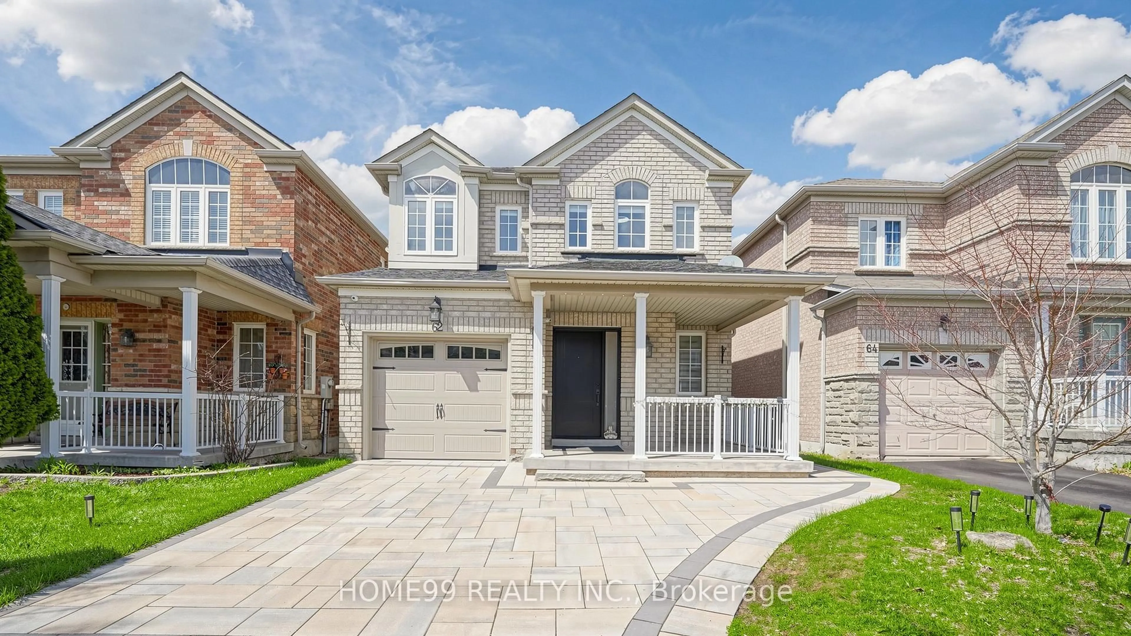 Home with brick exterior material, street for 62 Victoria Wood Ave, Markham Ontario L6E 1K1