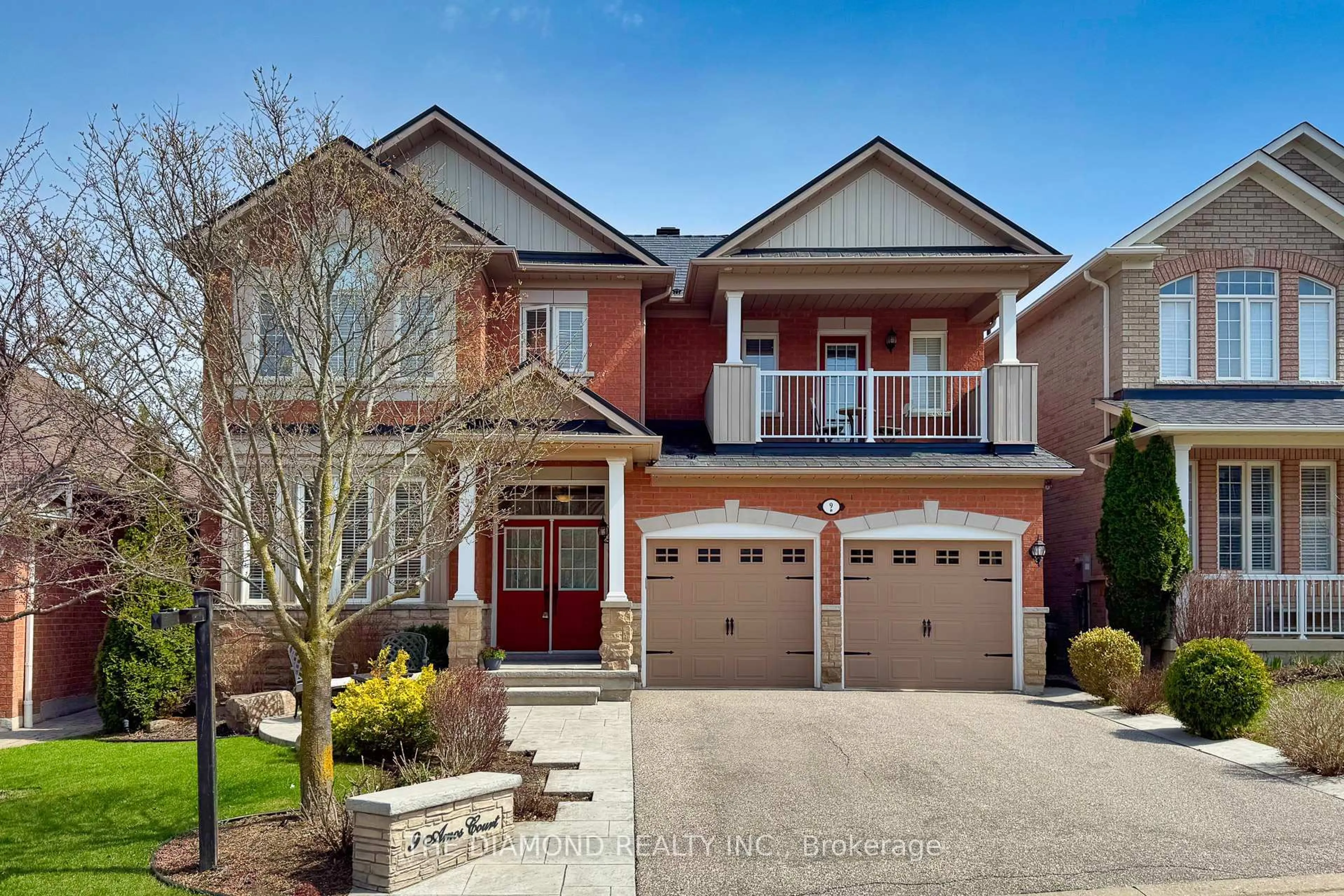 Home with brick exterior material, street for 9 Amos Crt, Markham Ontario L6E 2E9