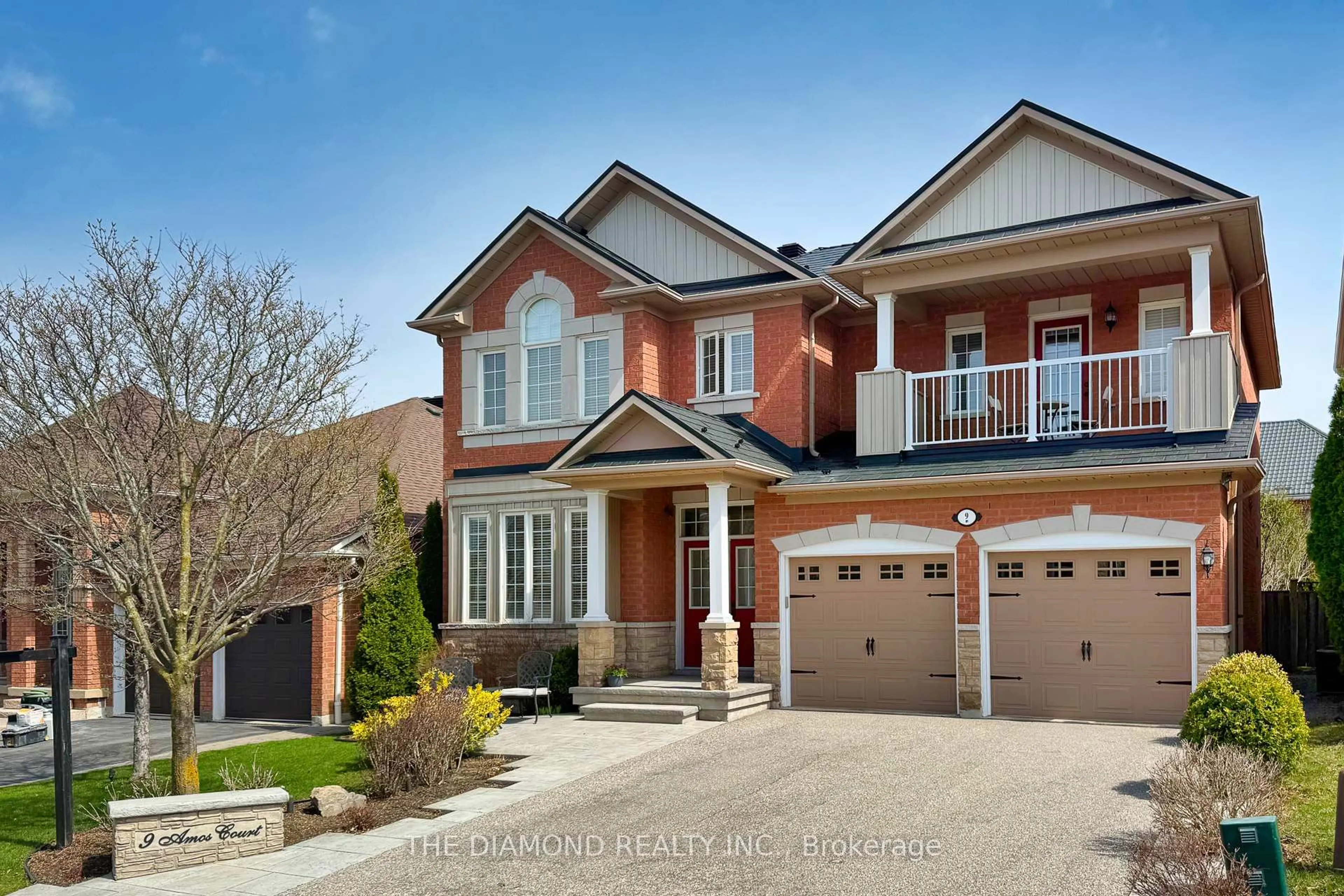 Home with brick exterior material, street for 9 Amos Crt, Markham Ontario L6E 2E9