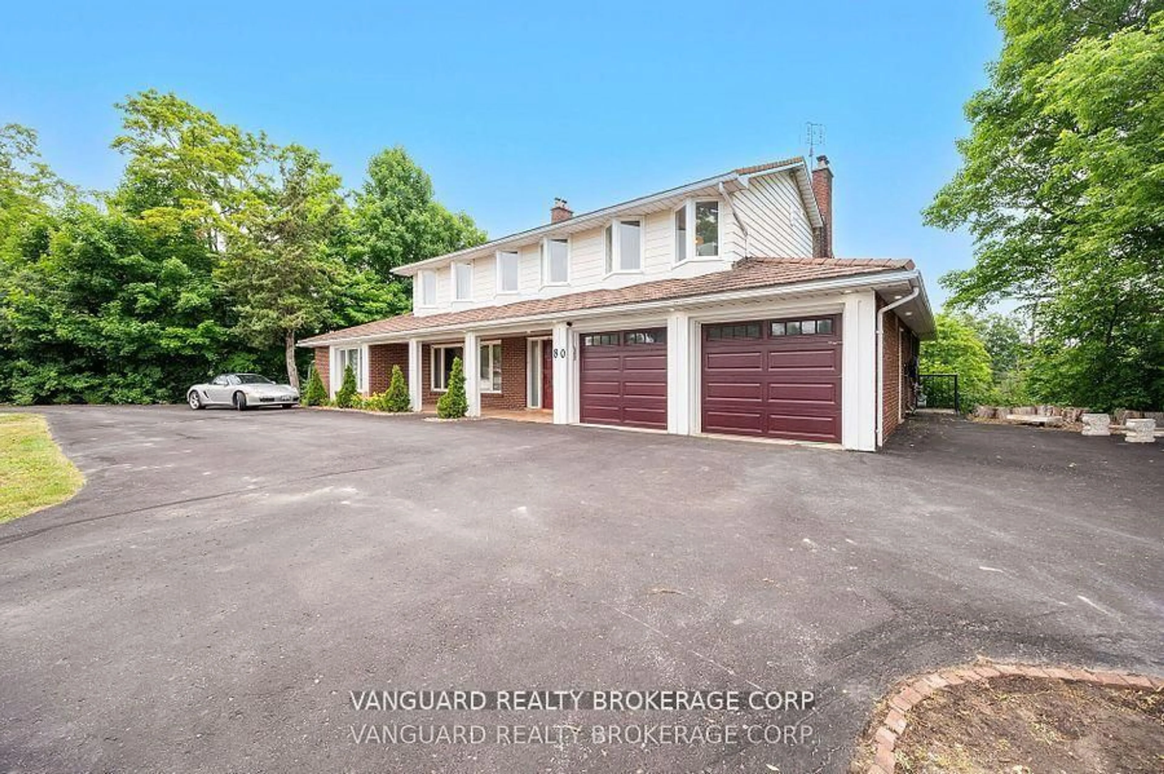 A pic from outside/outdoor area/front of a property/back of a property/a pic from drone, unknown for 80 Kleins Cres, Vaughan Ontario L0J 1C0