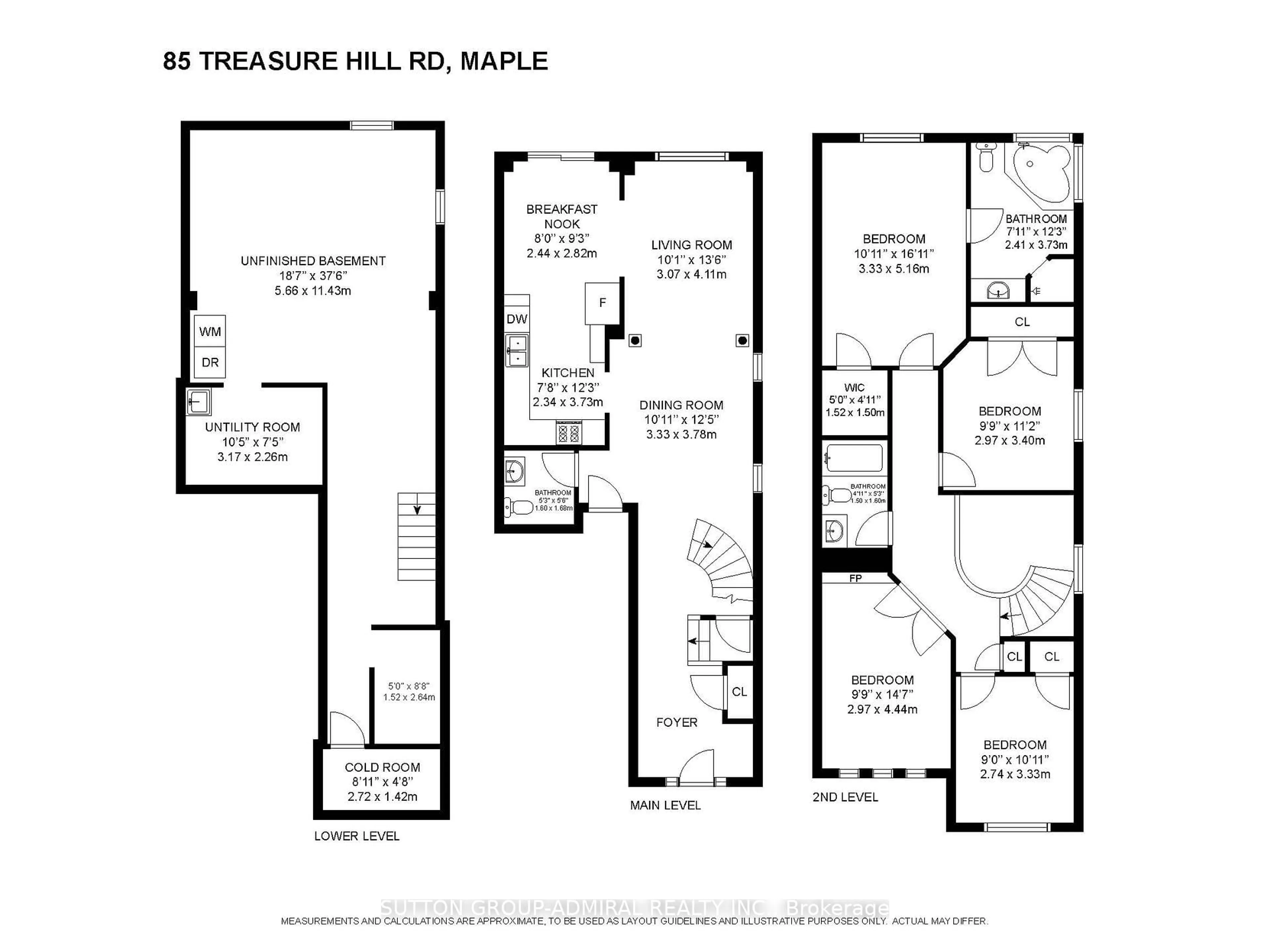 Floor plan for 85 Treasure Hill Rd, Vaughan Ontario L6A 0A6