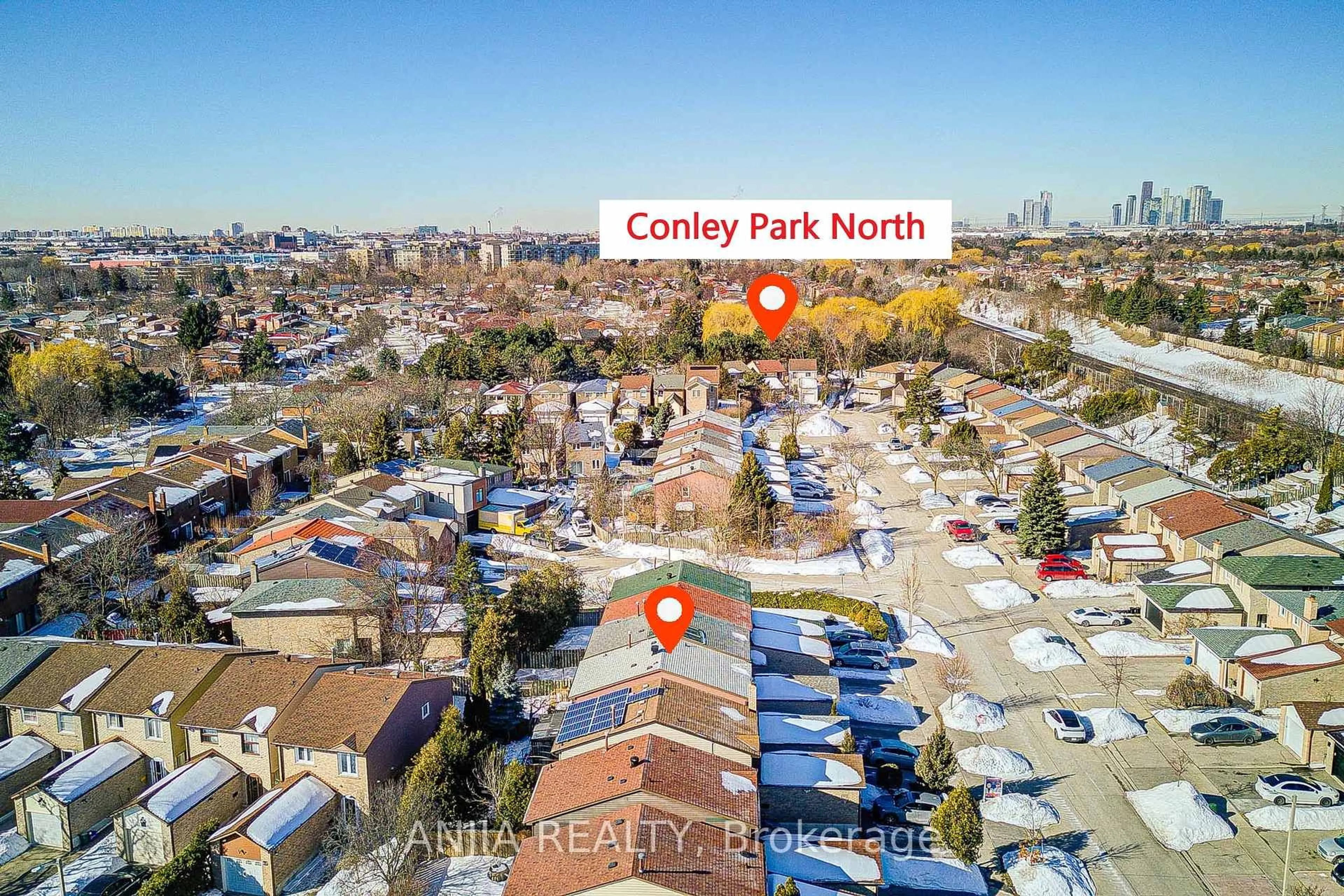 A pic from outside/outdoor area/front of a property/back of a property/a pic from drone, city buildings view from balcony for 83 McClintock Cres, Vaughan Ontario L4J 2S8