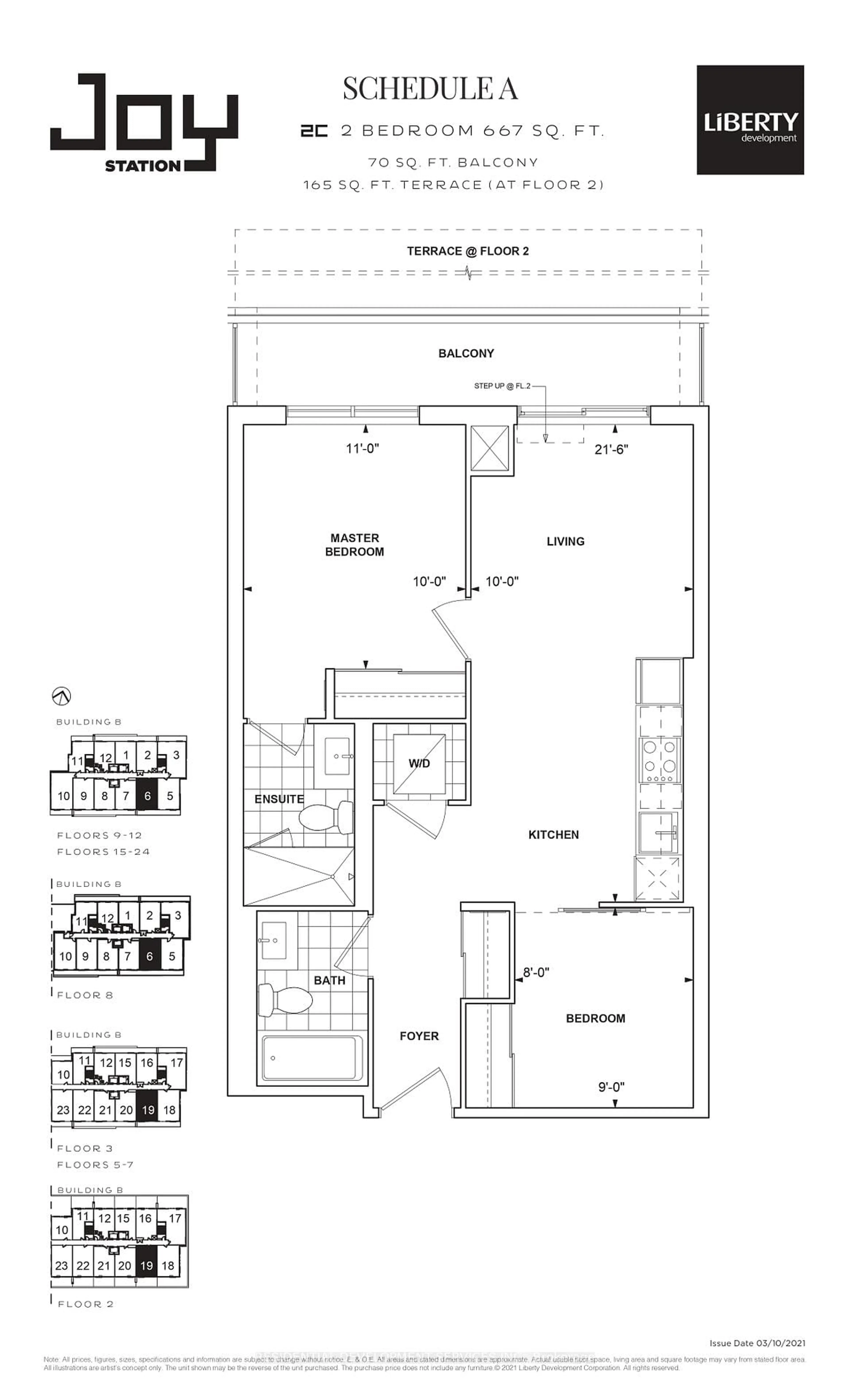 Floor plan for 9751 Markham Rd #B-1806, Markham Ontario L6E 0H8