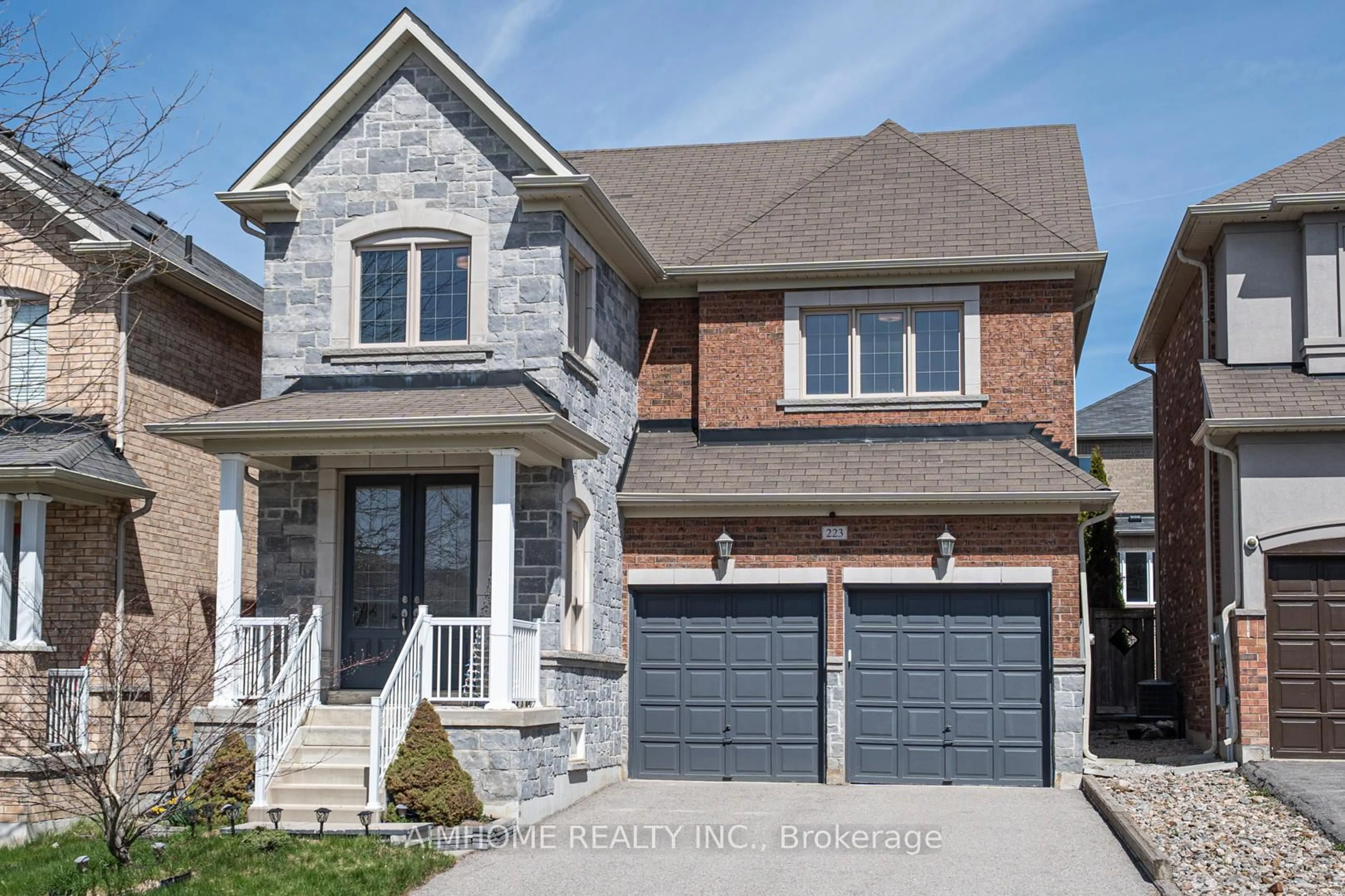 Home with brick exterior material, street for 223 Emma Broadbent Crt, Newmarket Ontario L3X 3K8