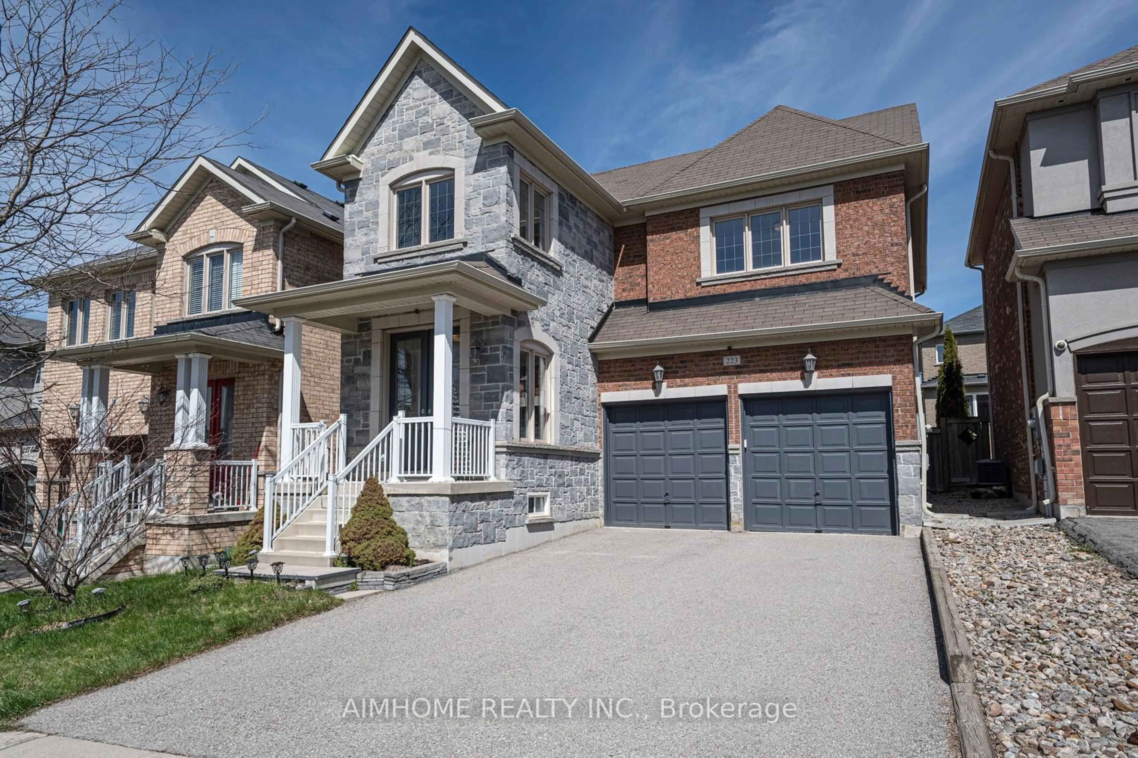 Home with brick exterior material, street for 223 Emma Broadbent Crt, Newmarket Ontario L3X 3K8